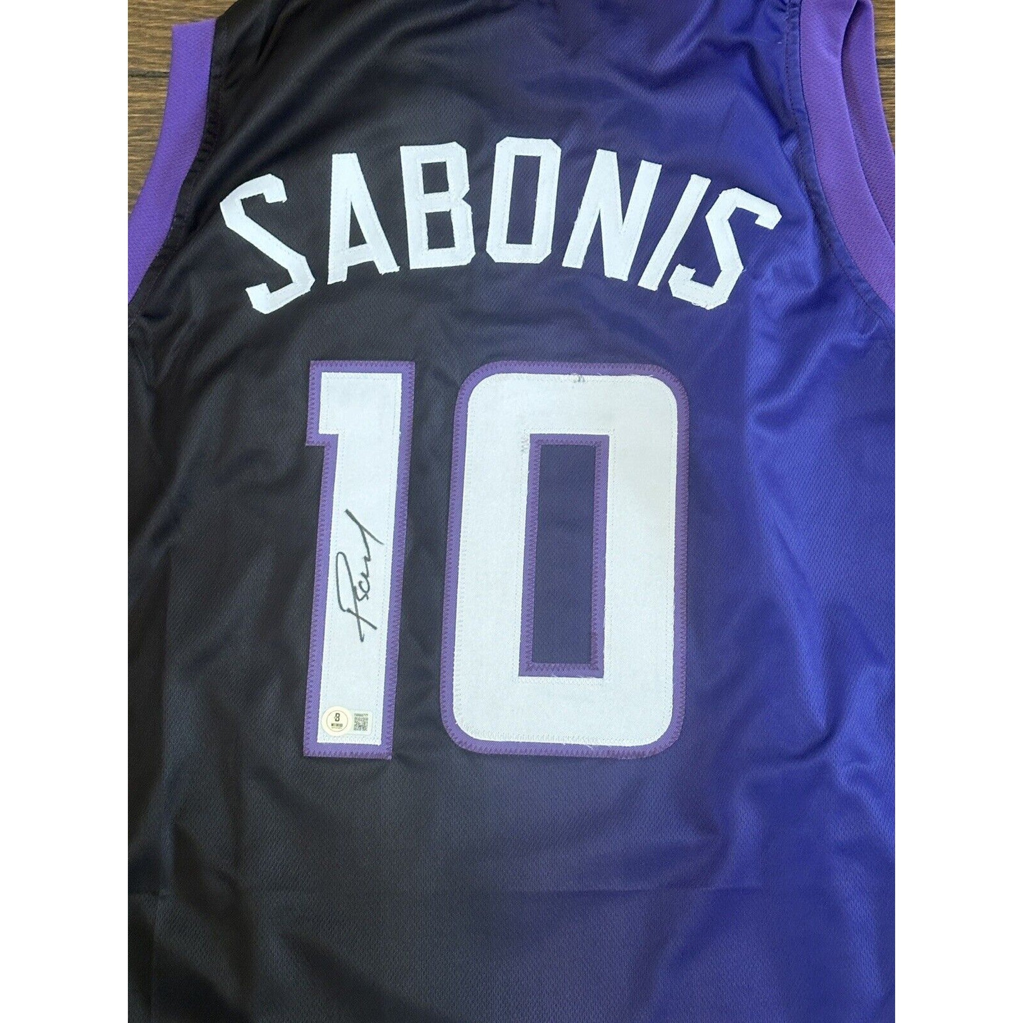 Domantas Sabonis Autographed Sacramento Kings Custom Jersey BAS Witness-Basketball-Right Off The Field