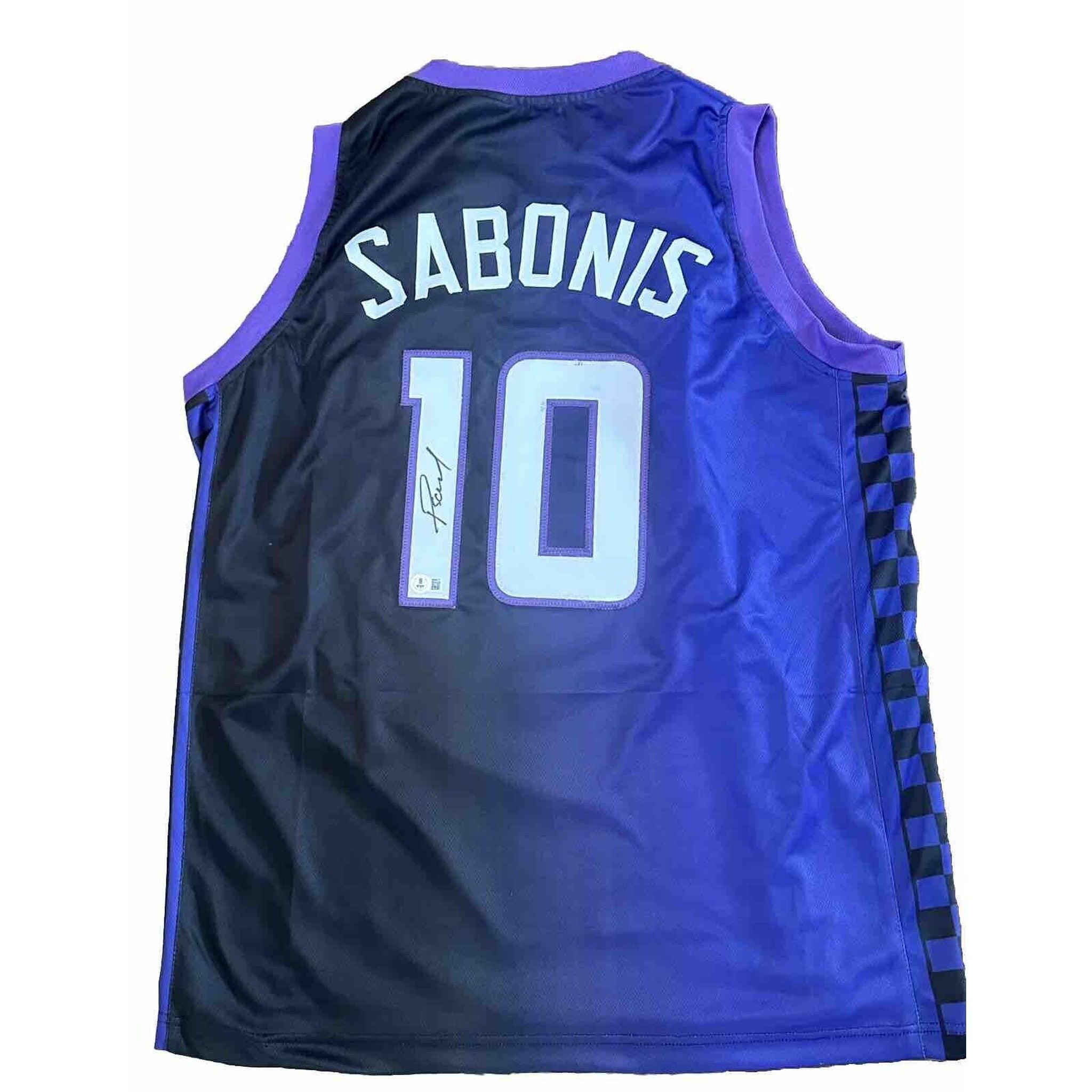 Domantas Sabonis Autographed Sacramento Kings Custom Jersey BAS Witness-Basketball-Right Off The Field