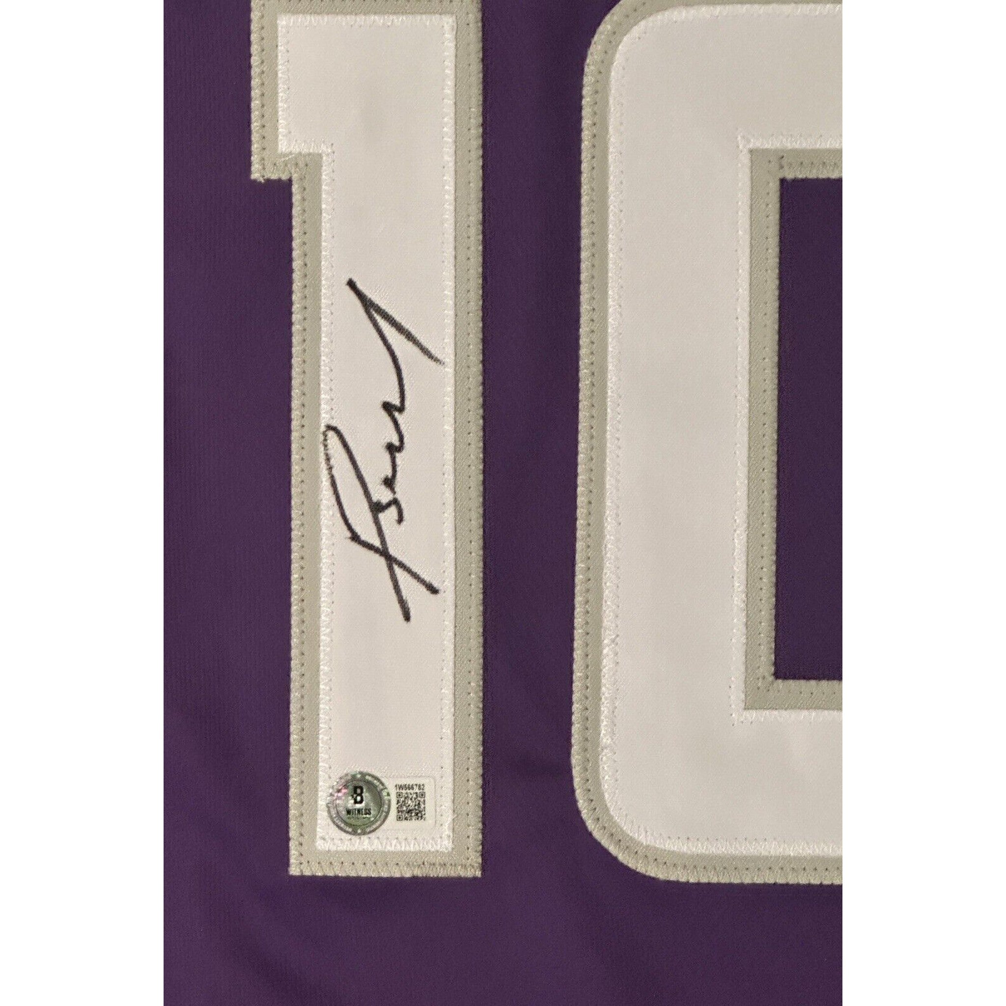 Domantas Sabonis Autographed Sacramento Kings Custom Purple Jersey BAS Witness-Basketball-Right Off The Field