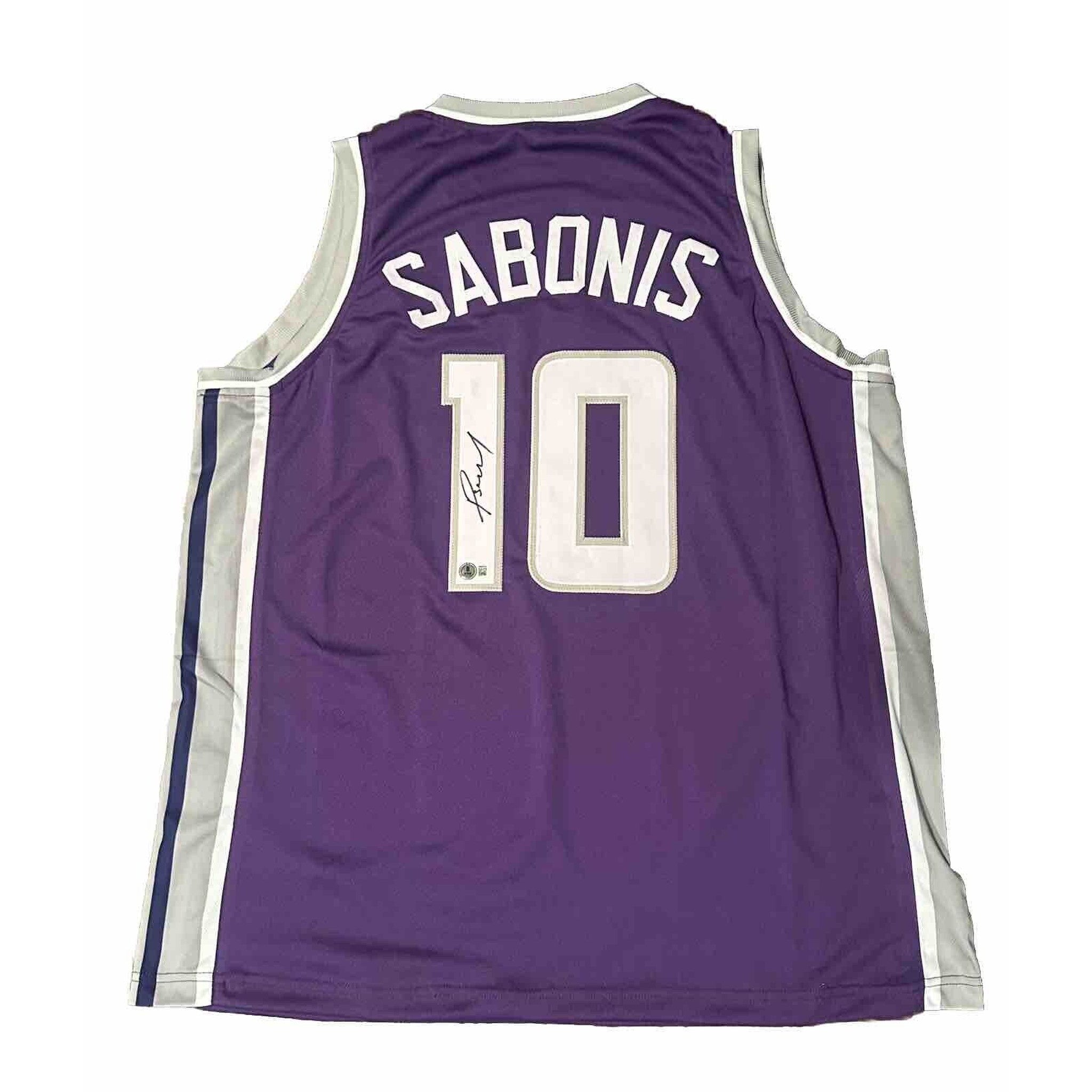 Domantas Sabonis Autographed Sacramento Kings Custom Purple Jersey BAS Witness-Basketball-Right Off The Field