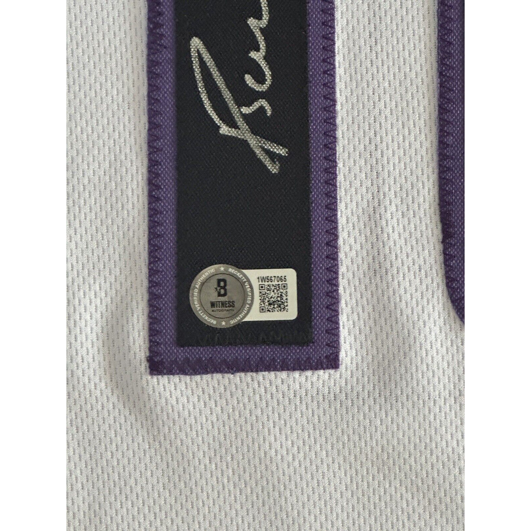 Domantas Sabonis Autographed Sacramento Kings Custom White Jersey BAS Witness-Basketball-Right Off The Field
