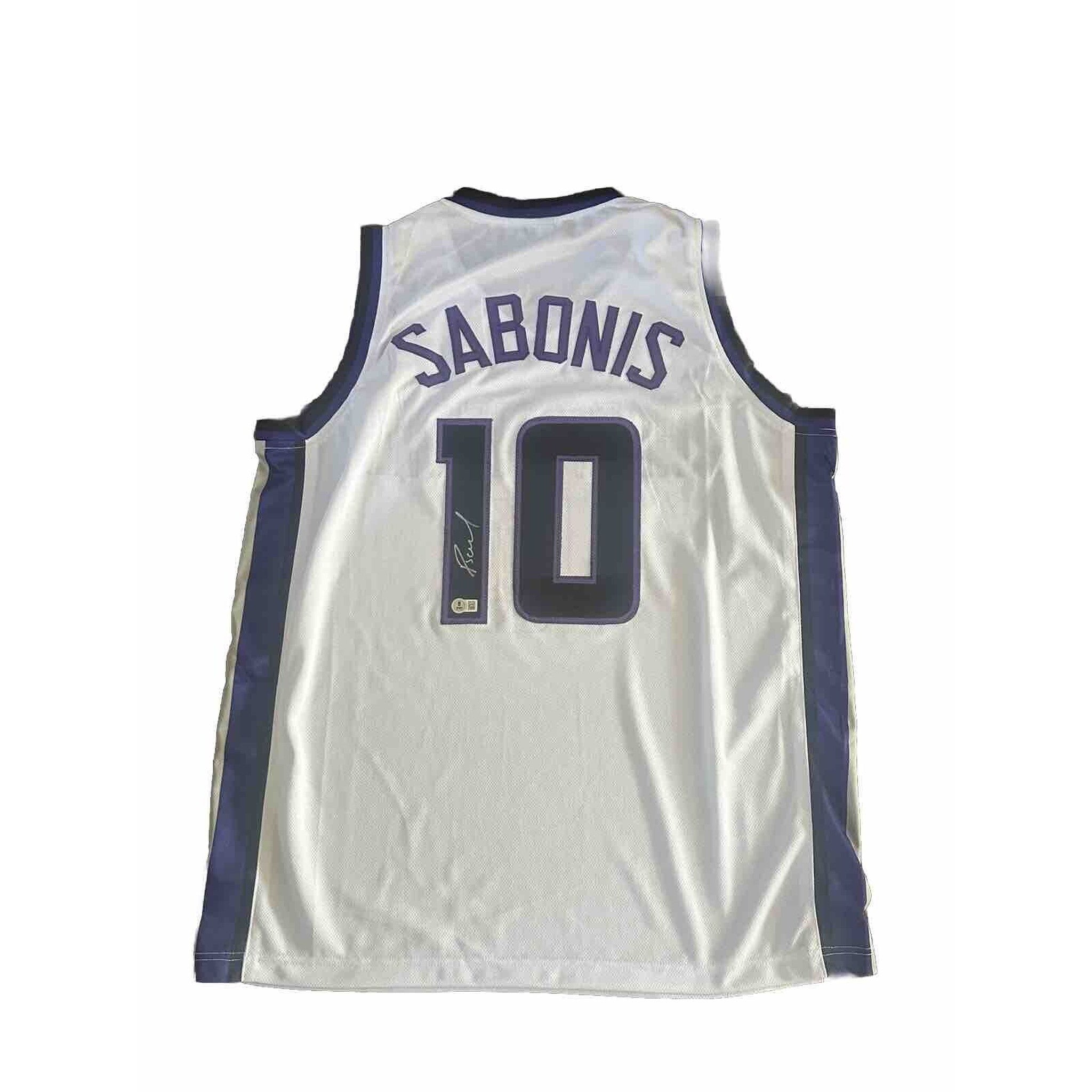 Domantas Sabonis Autographed Sacramento Kings Custom White Jersey BAS Witness-Basketball-Right Off The Field