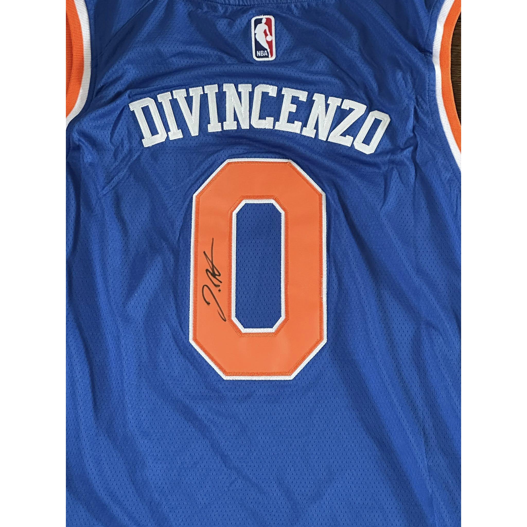 Donte DiVincenzo Autographed New York Knicks Jersey-Right Off The Field