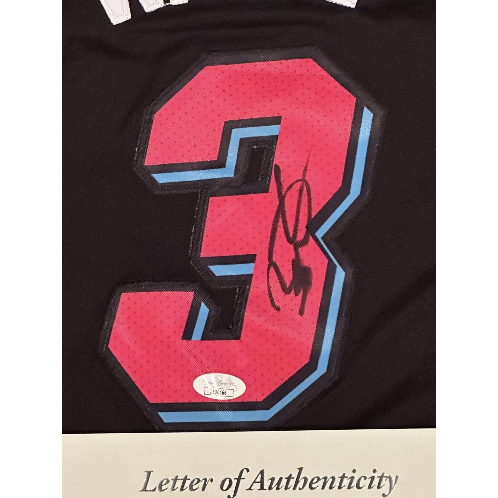 Dwyane Wade Autographed Miami Heat City Edition Jersey JSA LOA-Right Off The Field