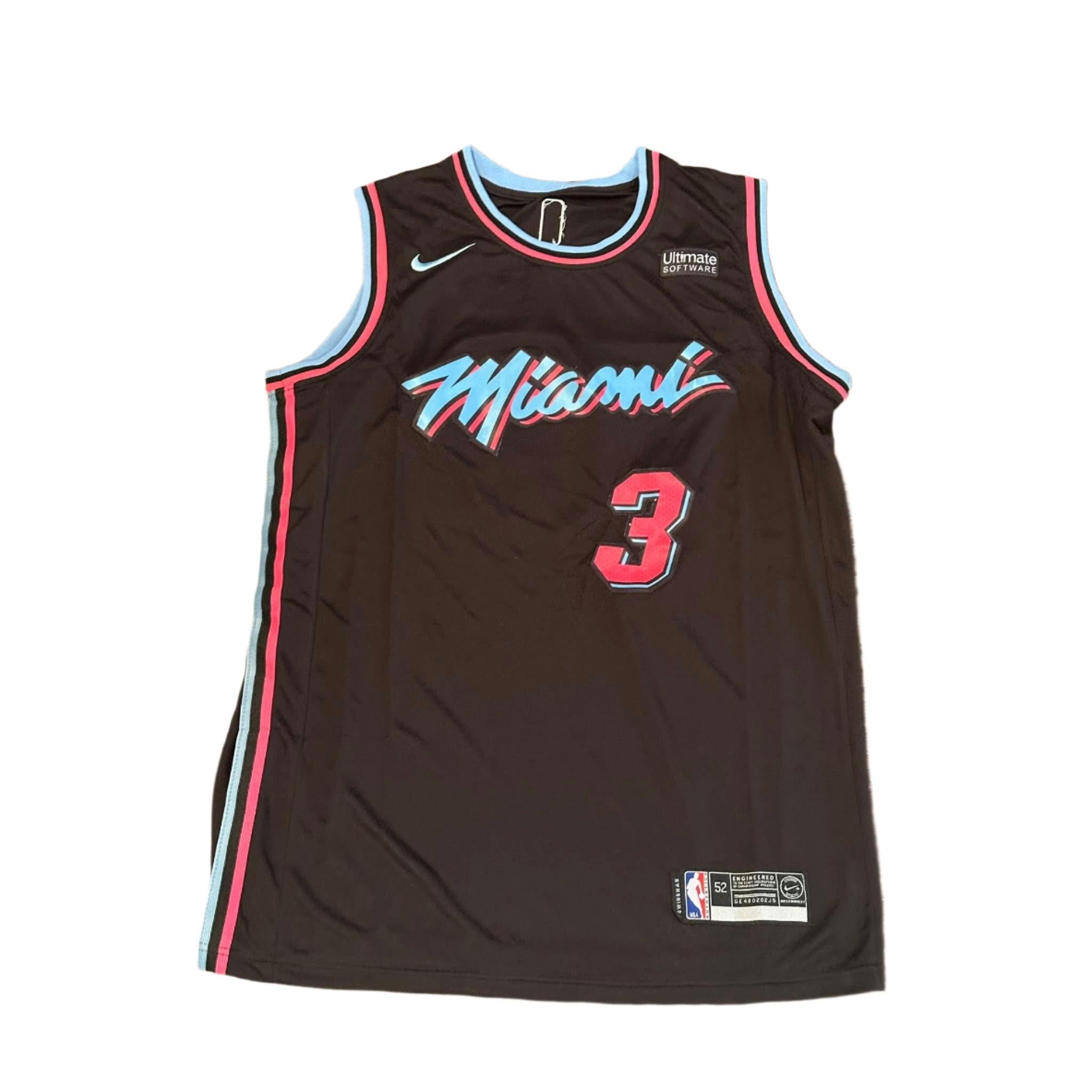 Dwyane Wade Autographed Miami Heat City Edition Jersey JSA LOA-Right Off The Field