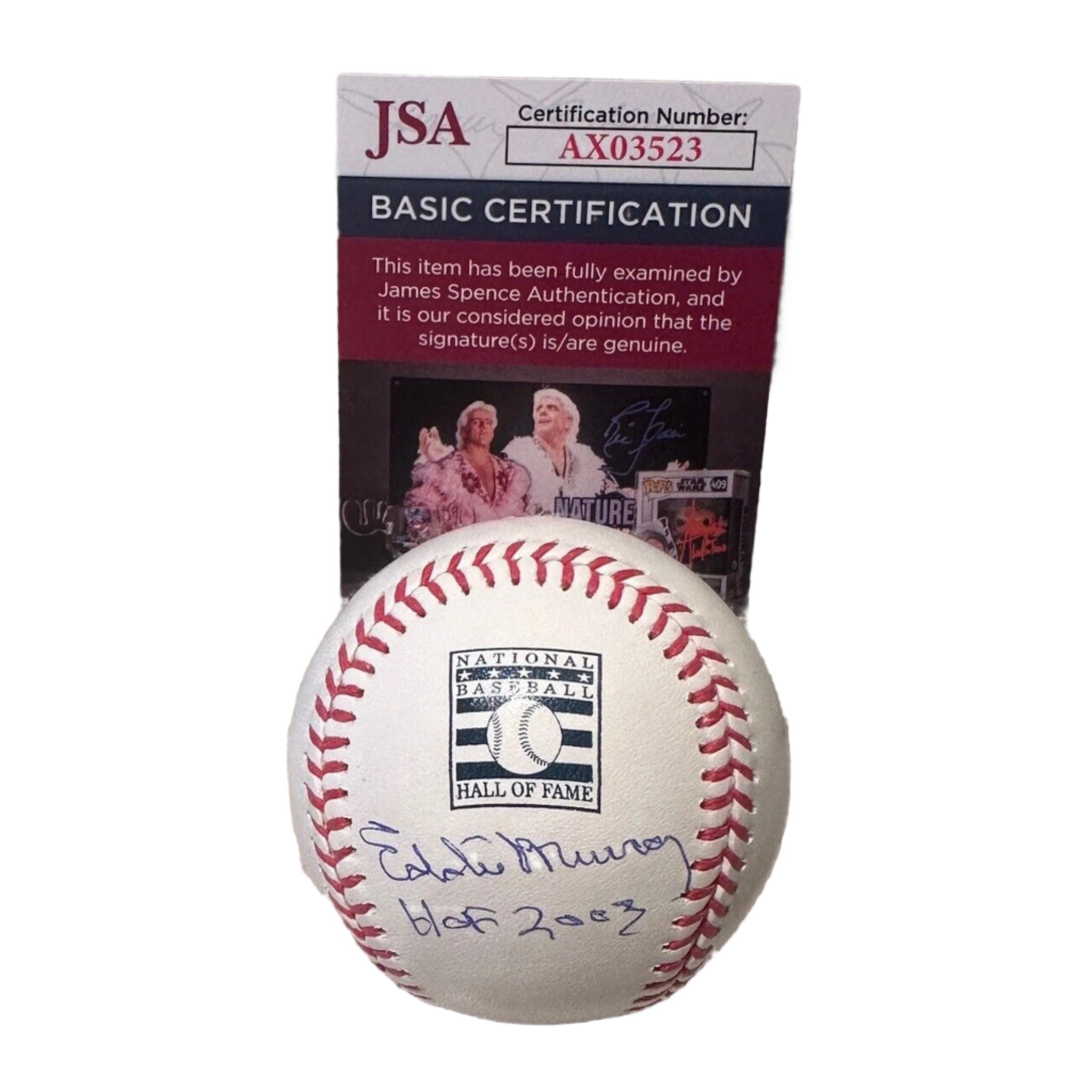 Eddie Murray Signed Hall of Fame MLB Baseball “HOF 2003” Inscription JSA COA-Baseball-Right Off The Field
