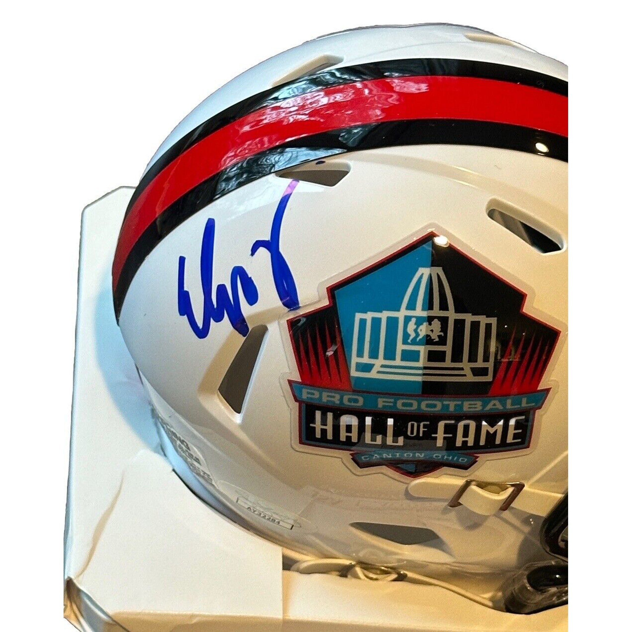 Eli Manning New York Giants Autographed Hall of Fame Mini Helmet JSA COA-Football-Right Off The Field