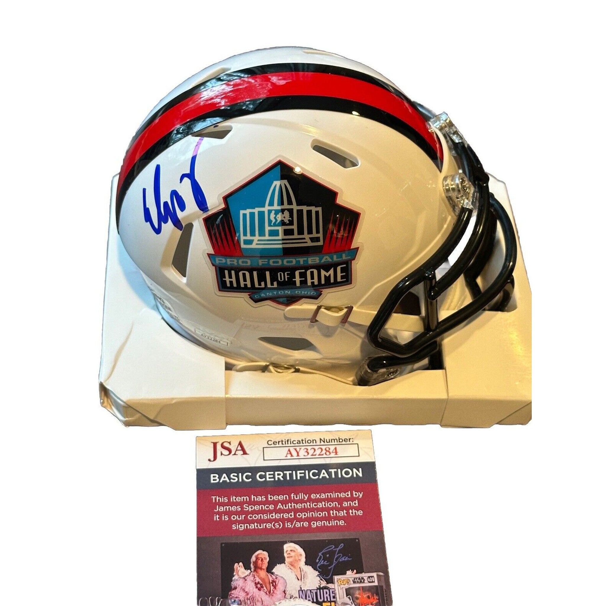 Eli Manning New York Giants Autographed Hall of Fame Mini Helmet JSA COA-Football-Right Off The Field