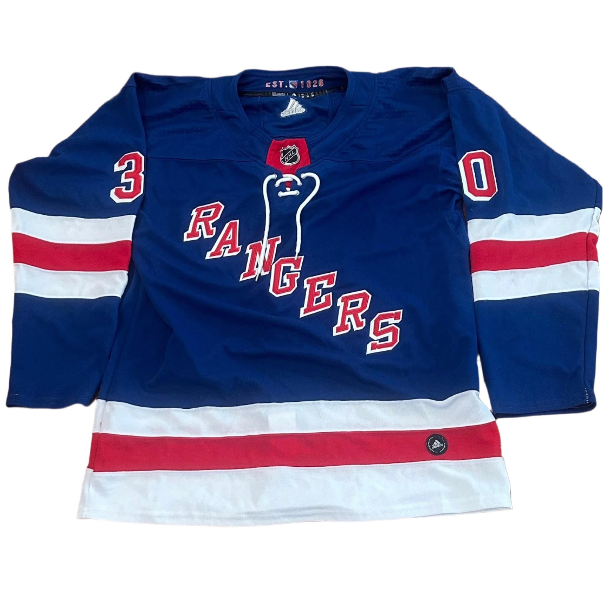 Henrik Lundqvist Autographed New York Rangers Jersey JSA COA-Right Off The Field