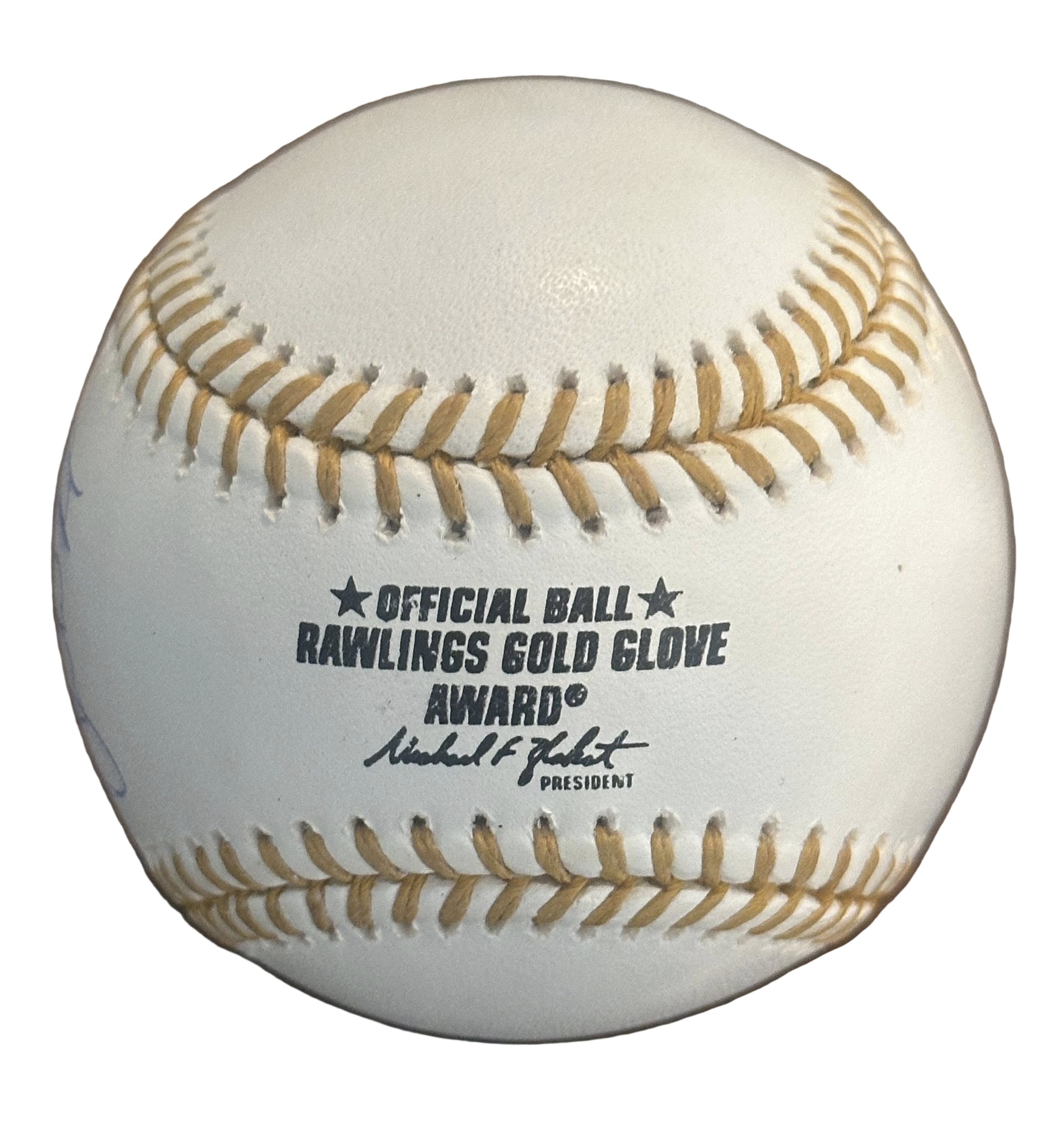 Isiah Kiner-Falefa Autographed Gold Glove Award Baseball '2020 GG' Inscription-Right Off The Field