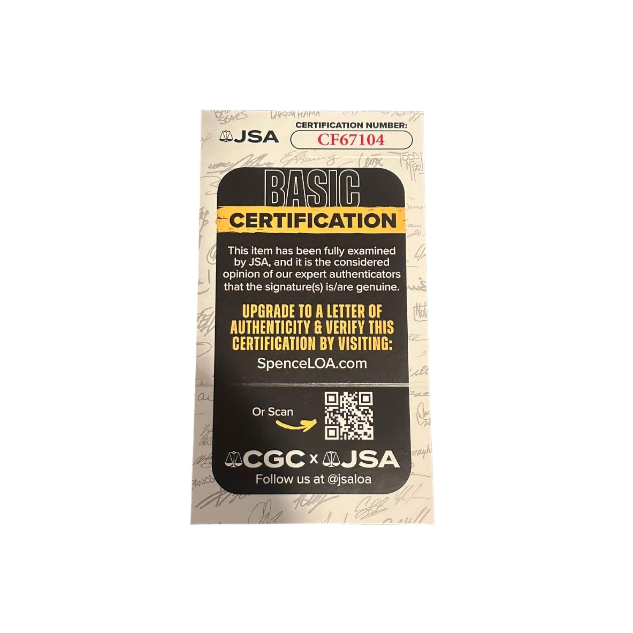 Jack Leiter Autographed Official MLB Baseball JSA COA 'Vandyboys' Inscription-Right Off The Field