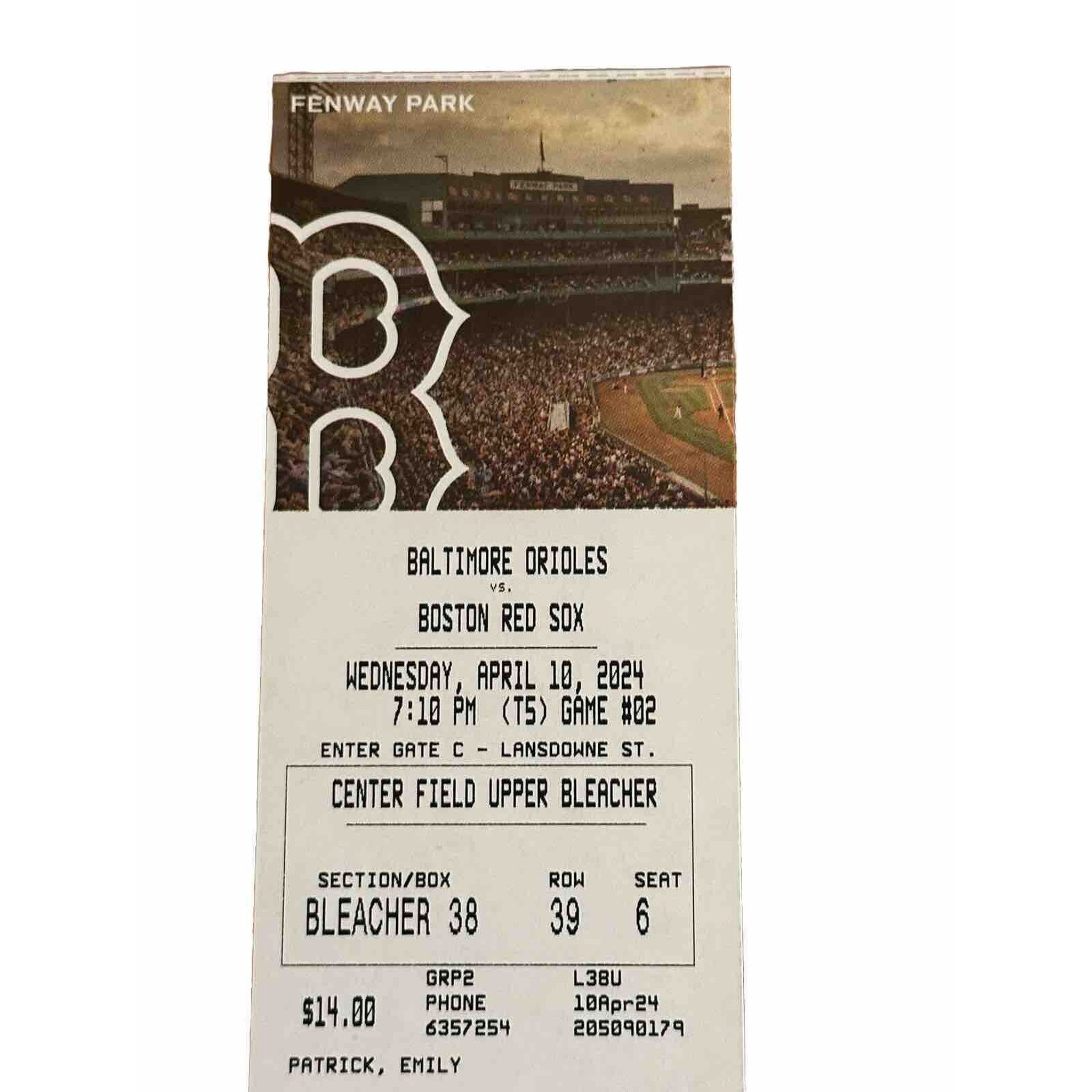 Jackson Holliday MLB Debut Ticket Stub 4/10/24 Orioles @ Red Sox-Baseball-Right Off The Field