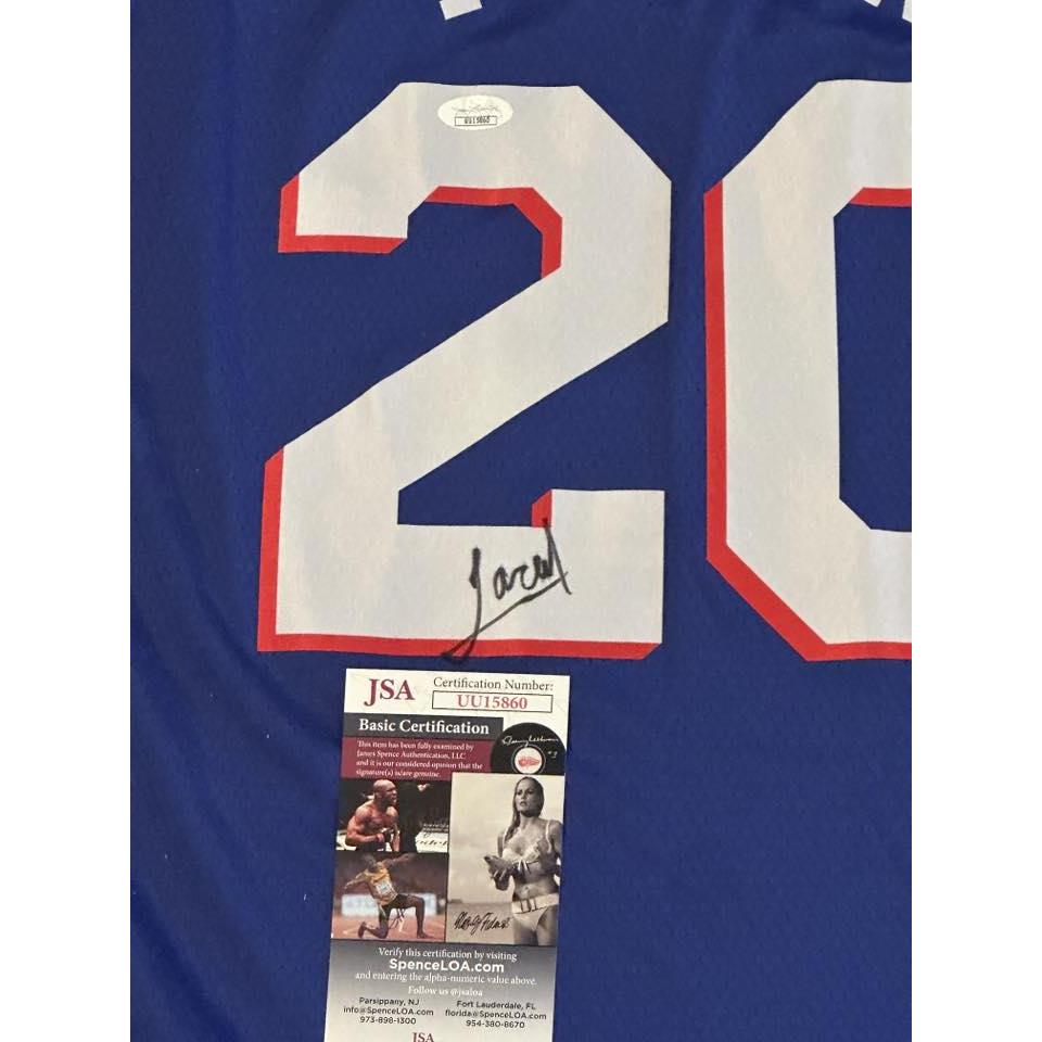 Jared McCain Autographed Philadelphia 76ers Jersey JSA COA-Right Off The Field
