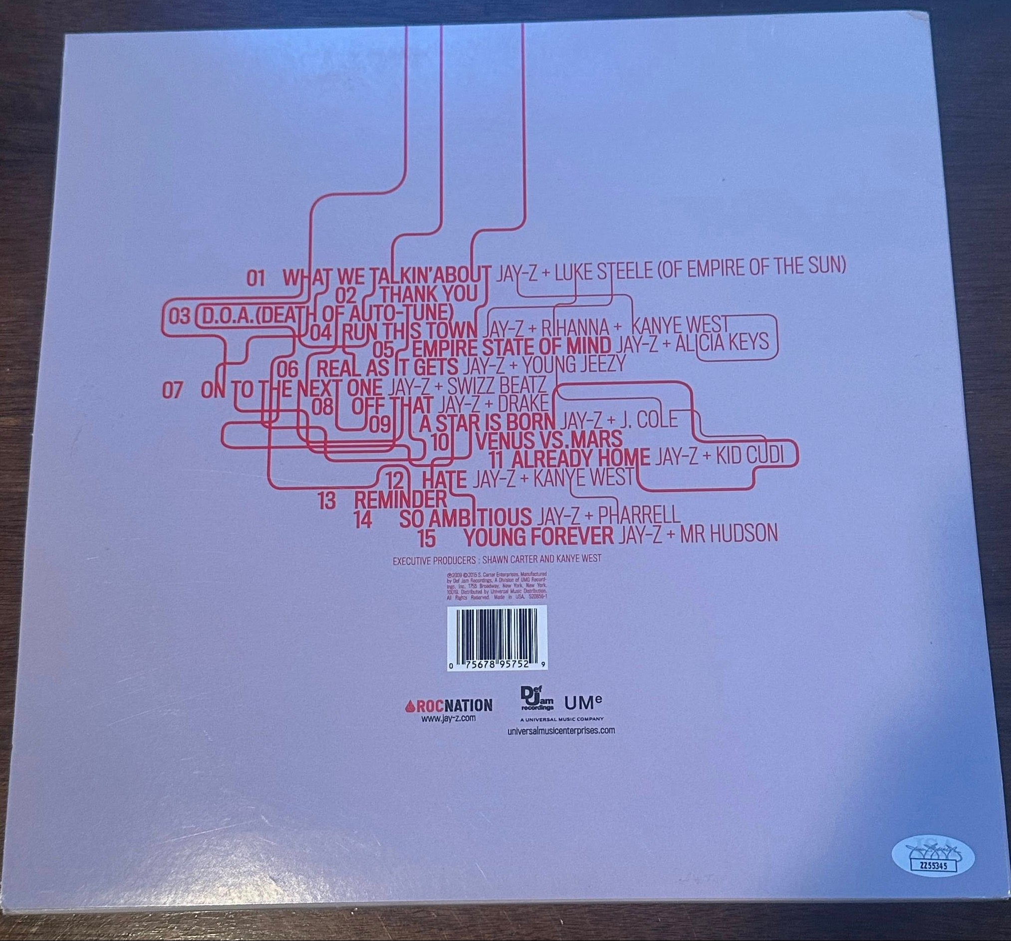 Jay-Z Signed Autographed The Blueprint 3 VINYL LP JSA LOA-Right Off The Field