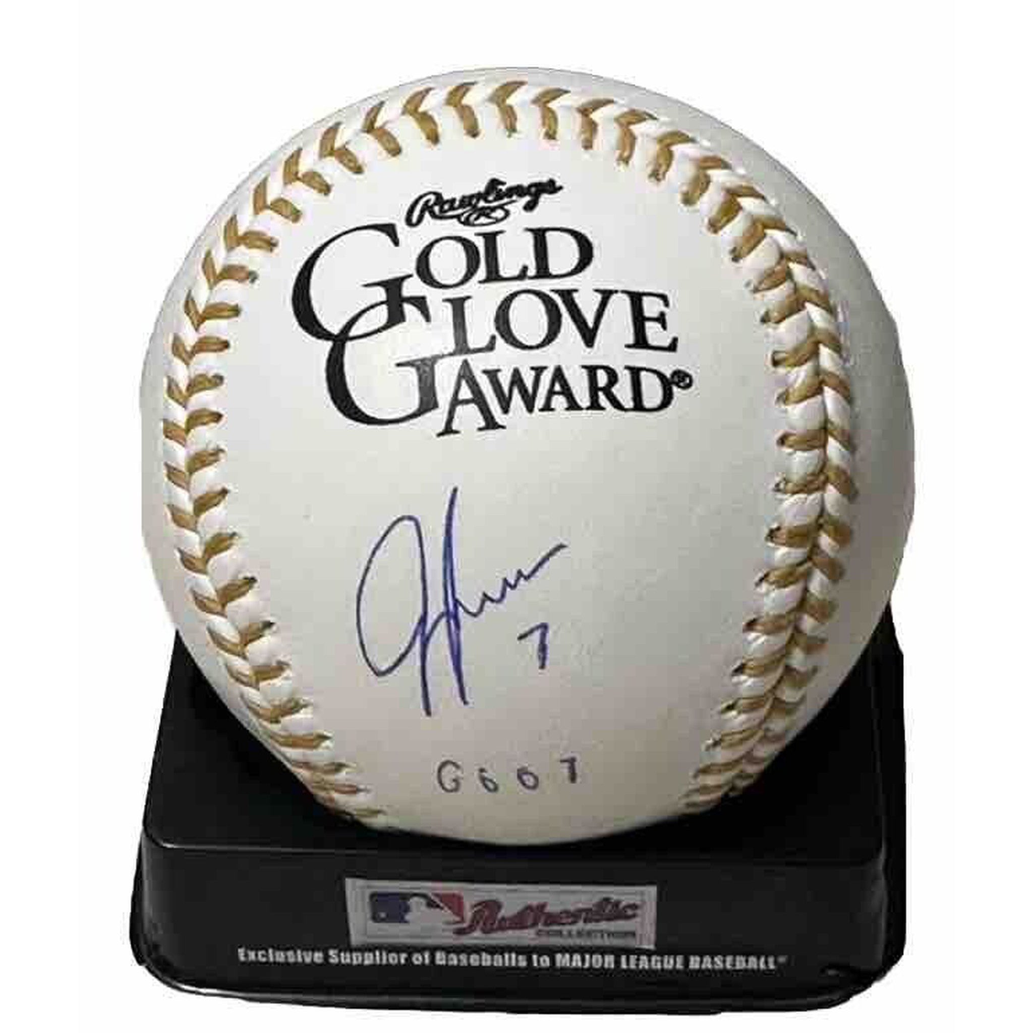 Jeff Francoeur Atlanta Braves Autographed & Inscribed Gold Glove Award Baseball-Baseball-Right Off The Field