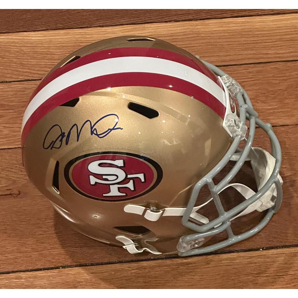 Joe Montana Autographed San Francisco 49ers Full Size Replica Helmet J – Right Off The Field Joe Montana Autographed San Francisco 49ers Full Size Replica Helmet J – Right Off The Field