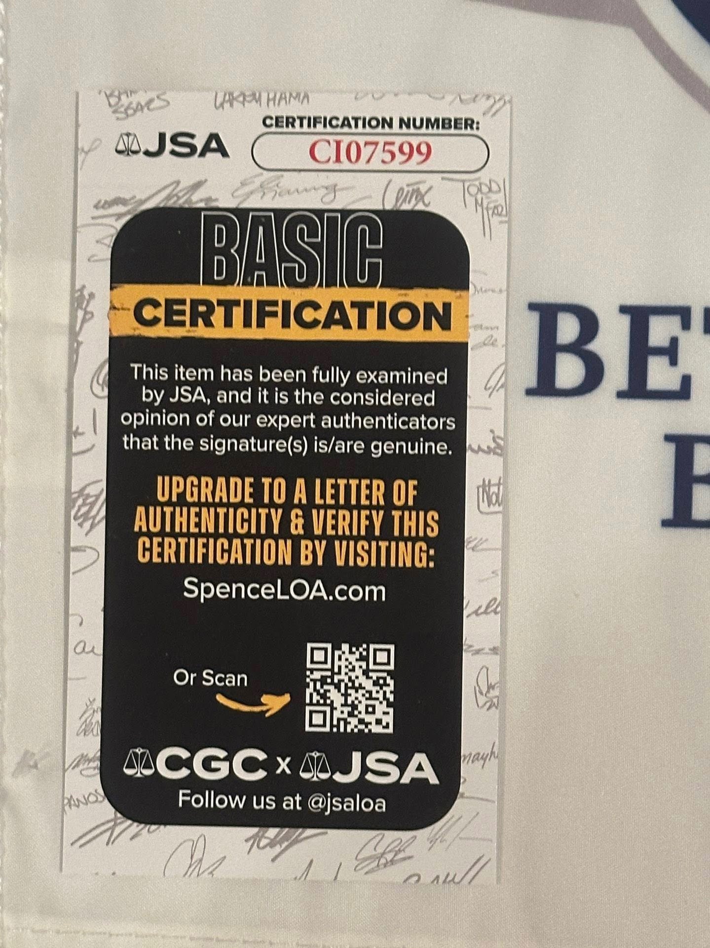 Jon Rahm Autographed 2025 Ryder Cup Pin Flag Team Europe JSA COA-Right Off The Field