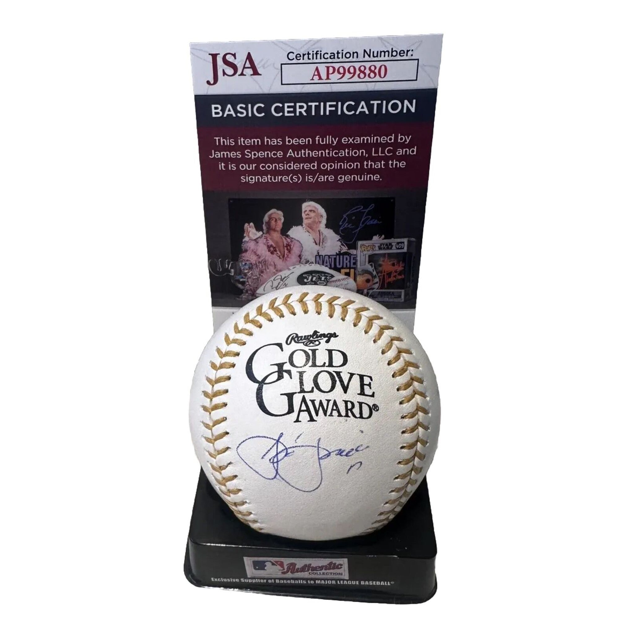 Jose Berrios Toronto Blue Jays Signed Gold Glove Award Baseball JSA COA-Baseball-Right Off The Field