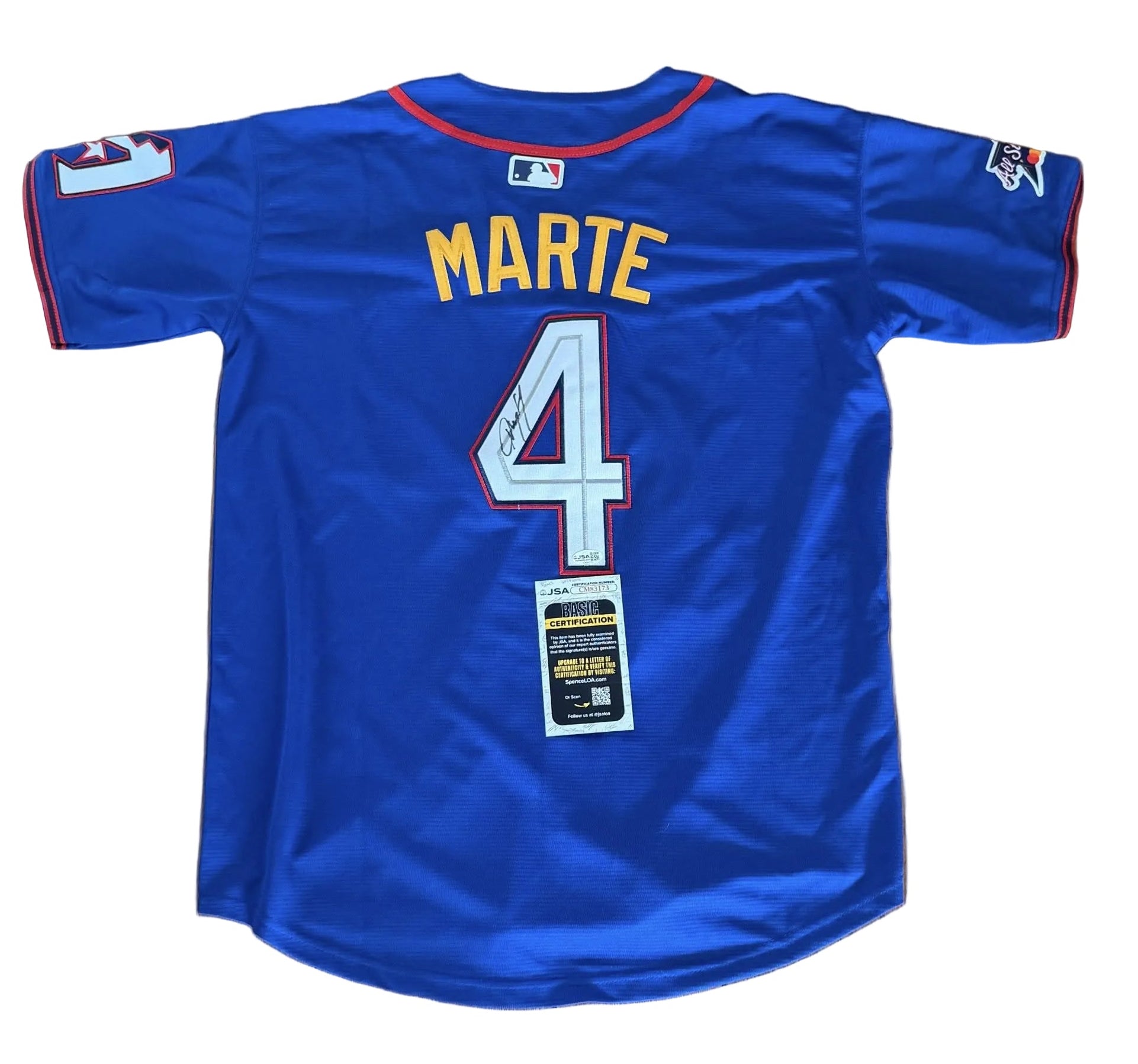 Ketel Marte Autographed 2025 MLB All Star Game Jersey JSA COA Diamondbacks-Right Off The Field