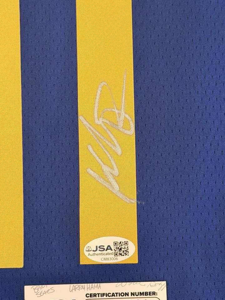 Klay Thompson Signed Autographed Golden State Warriors Jersey JSA COA-Right Off The Field