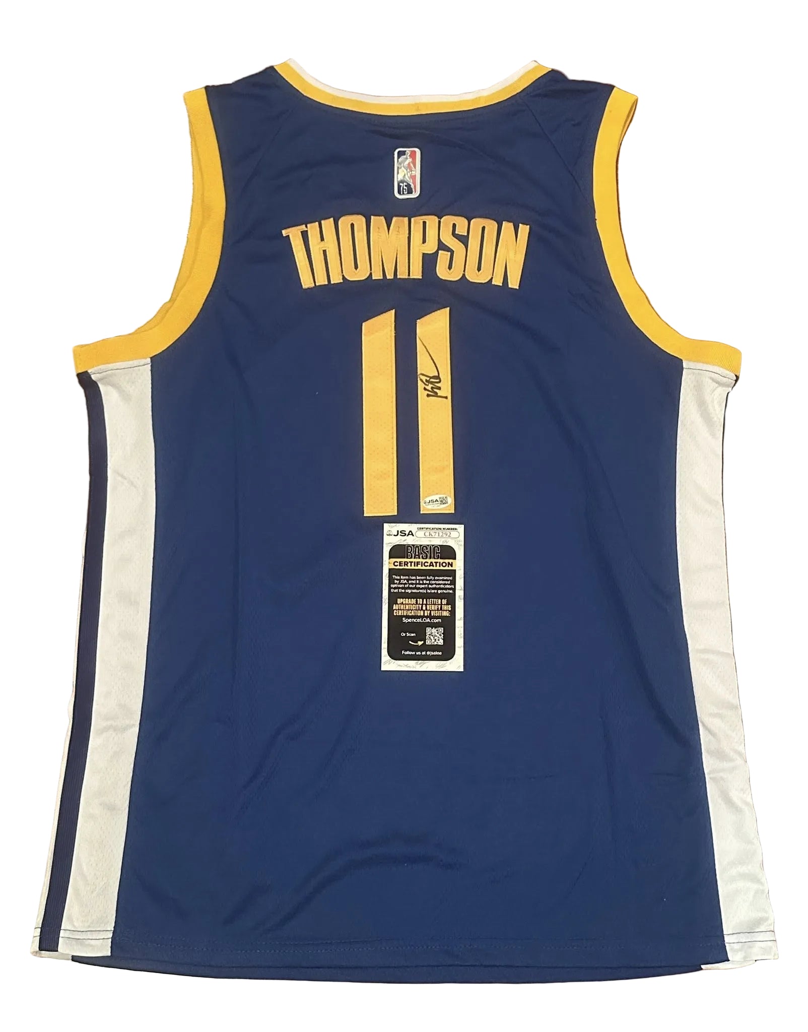 Klay Thompson Signed Autographed Golden State Warriors Jersey JSA COA-Right Off The Field