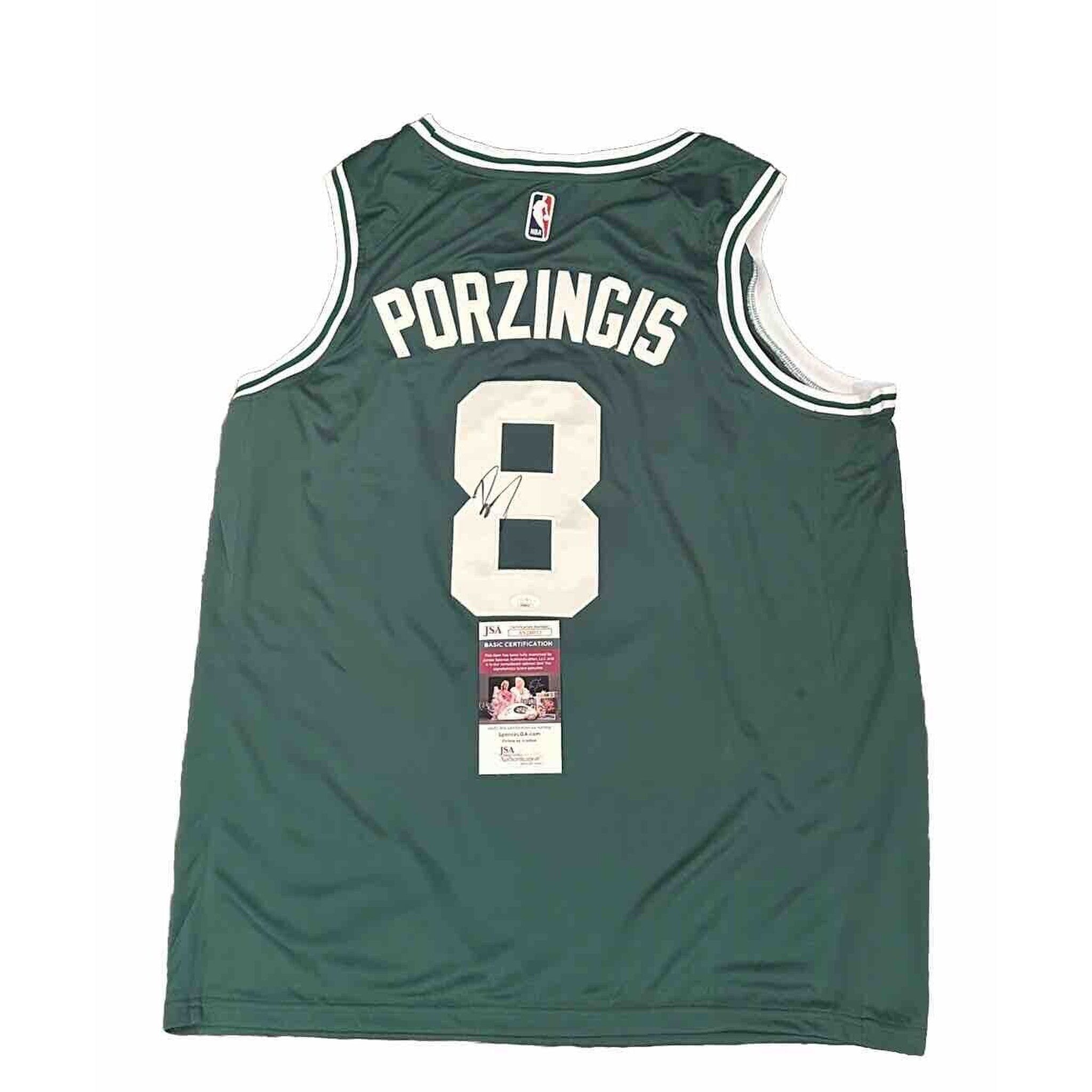 Kristaps Porzingis Autographed Boston Celtics Jersey JSA COA-Basketball-Right Off The Field