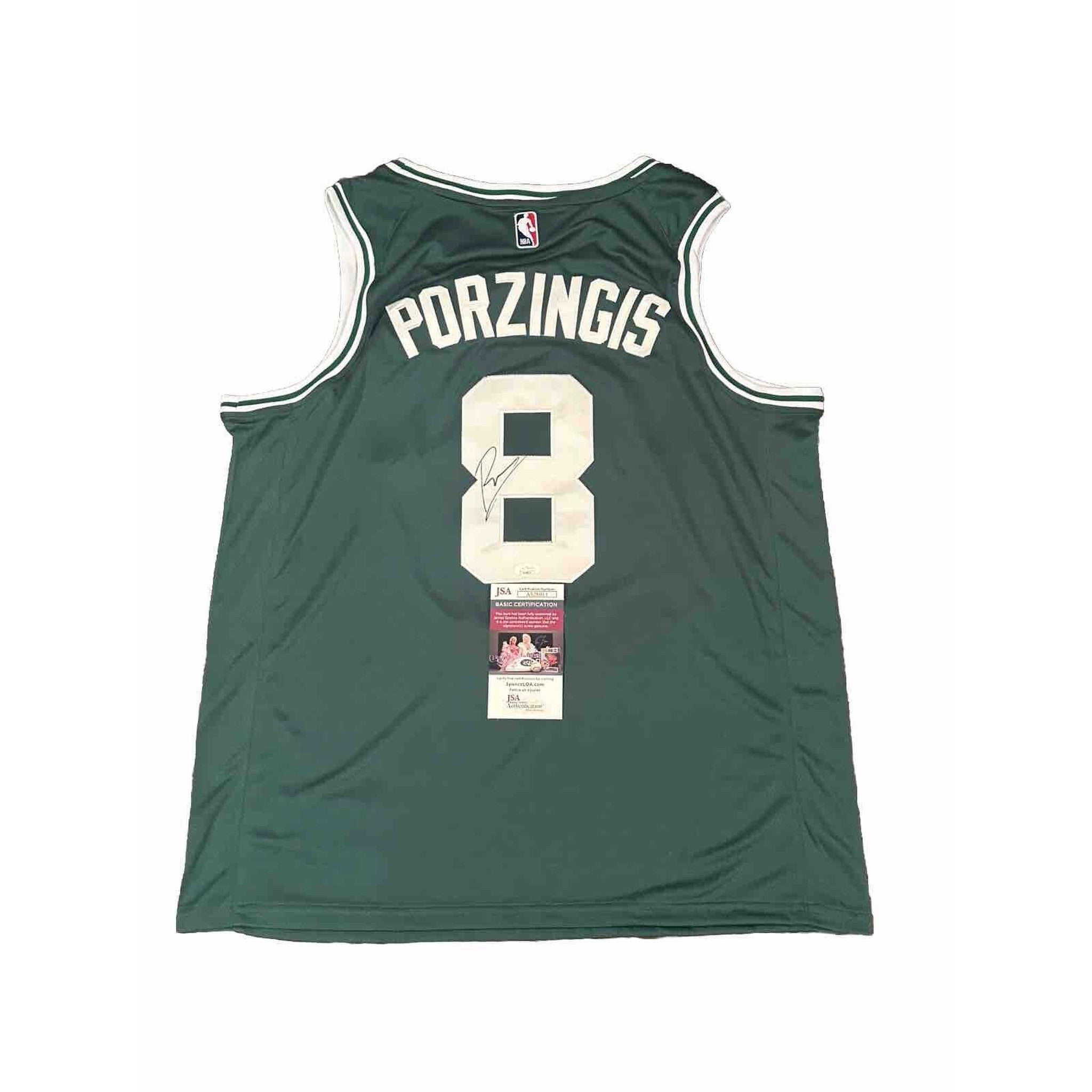 Kristaps Porzingis Autographed Boston Celtics Jersey JSA COA-Basketball-Right Off The Field