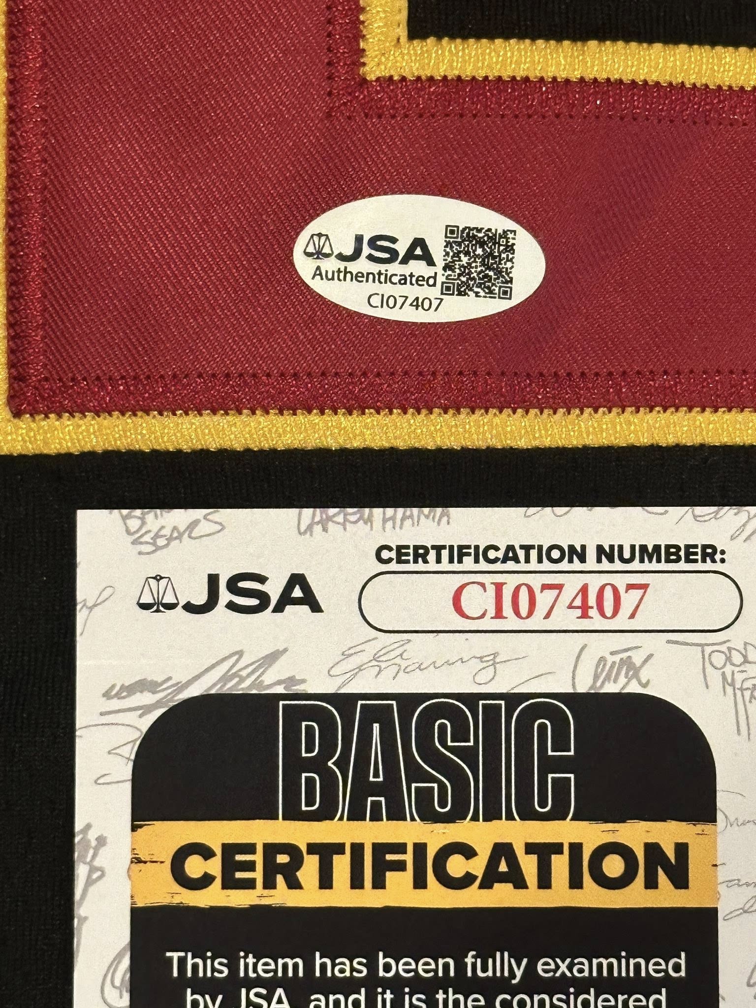 Kyrie Irving Autographed Cleveland Cavaliers Jersey JSA COA-Right Off The Field