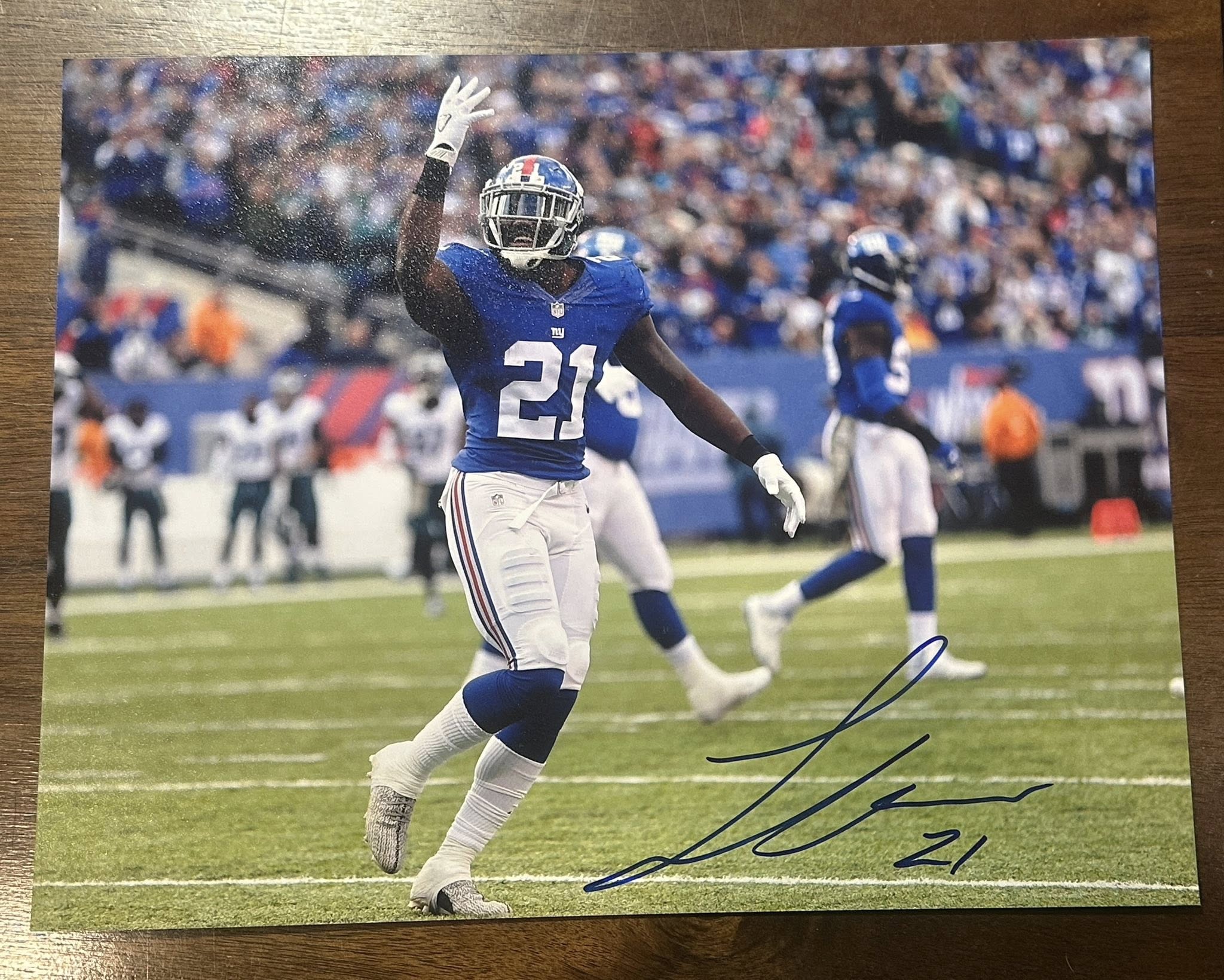 Landon Collins New York Giants Autographed 11x14 Photo-Right Off The Field