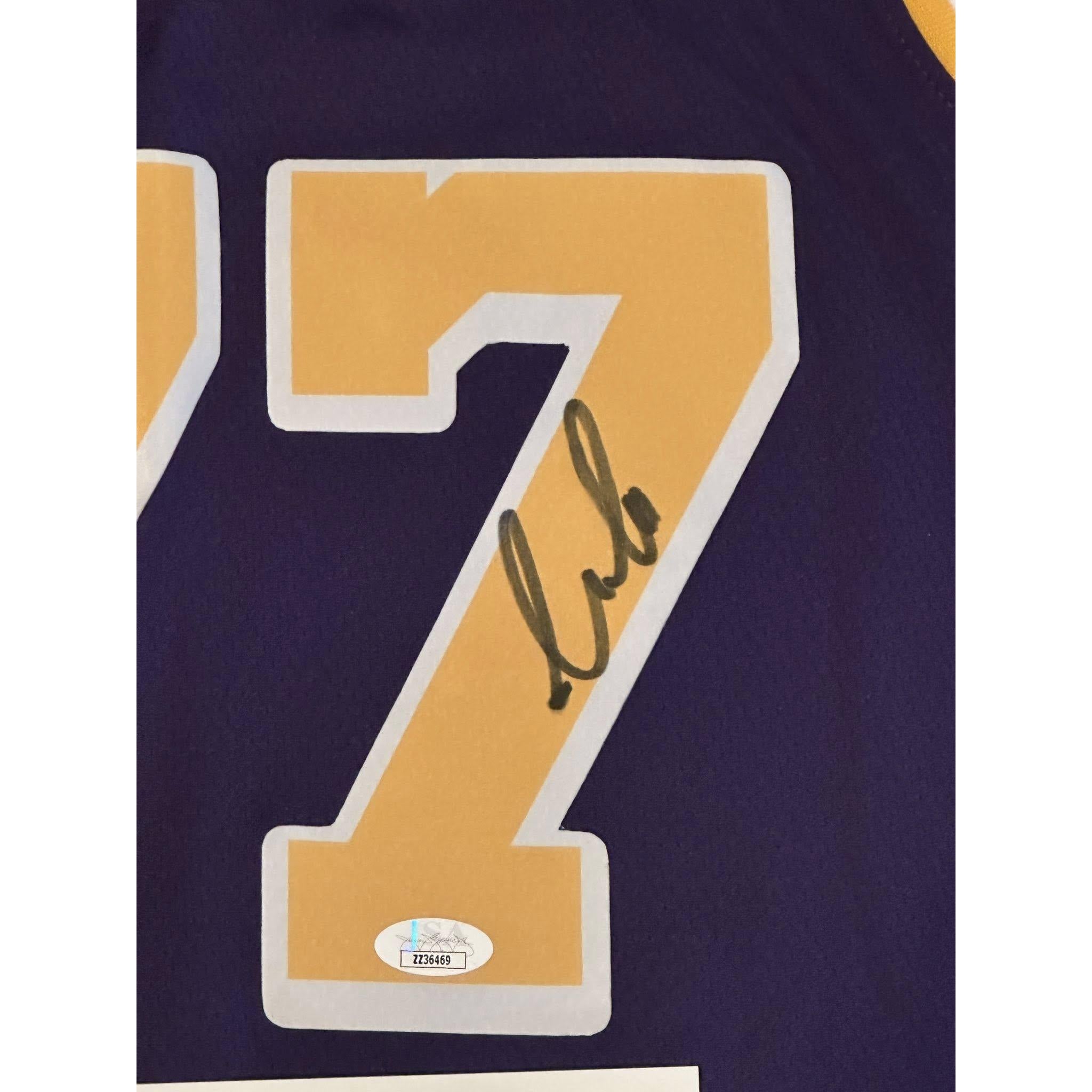 Luka Doncic Autographed Los Angeles Lakers Jersey JSA LOA-Right Off The Field