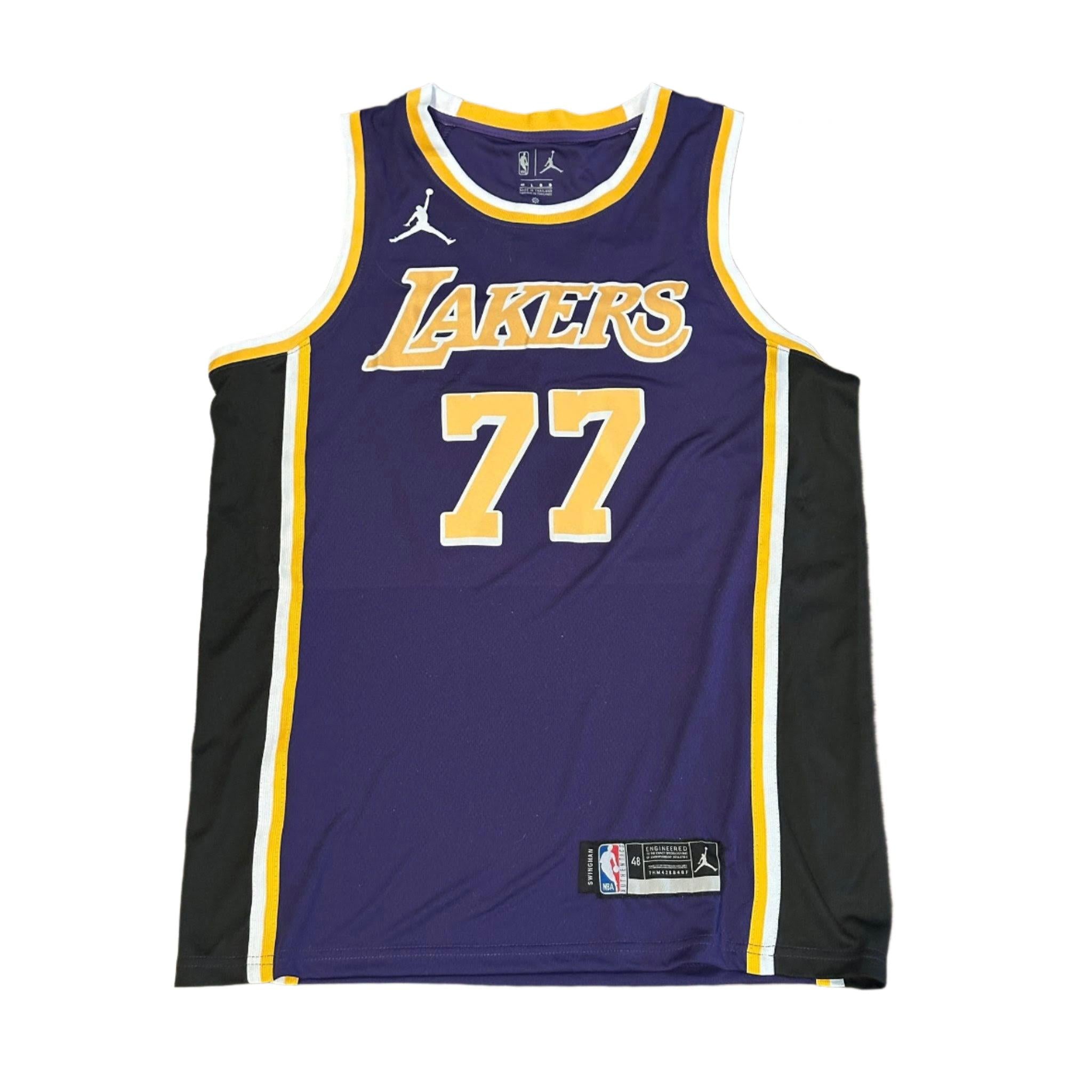 Luka Doncic Autographed Los Angeles Lakers Jersey JSA LOA-Right Off The Field