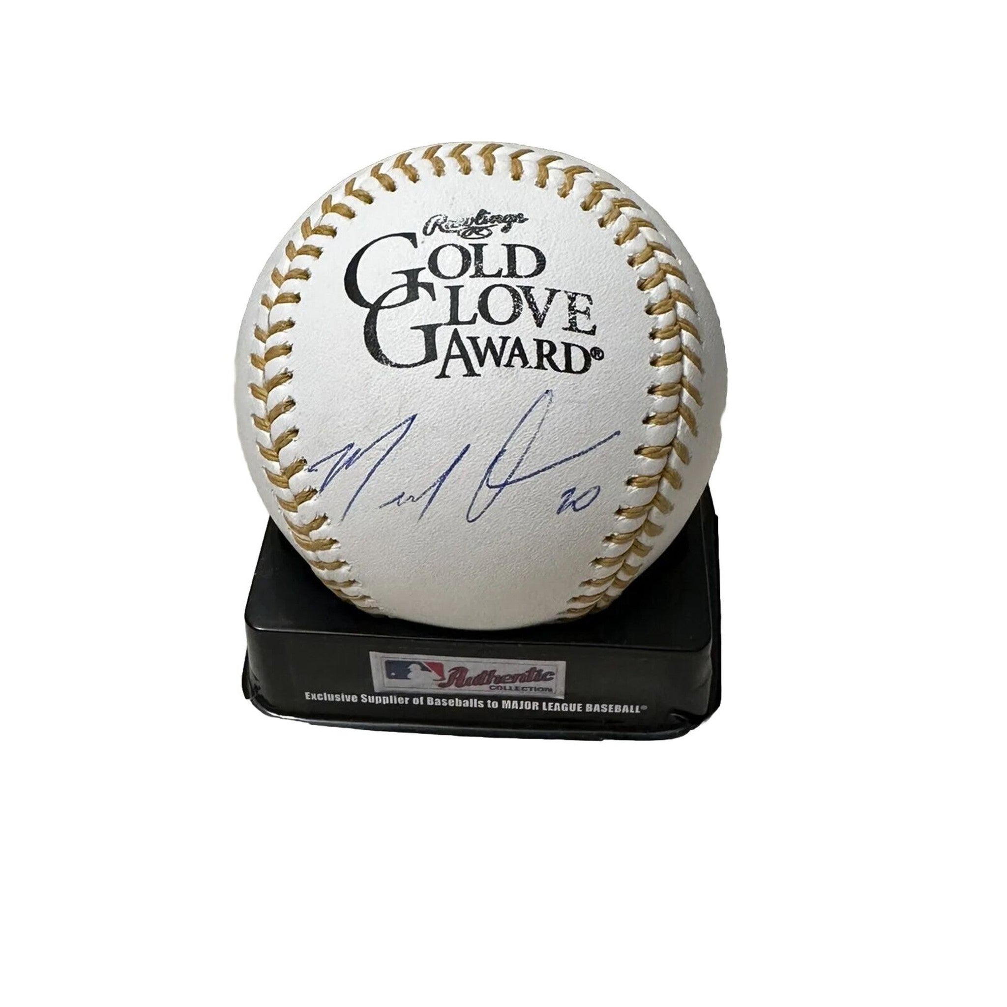 Marcell Ozuna Atlanta Braves Autographed Official Gold Glove MLB Baseball-Baseball-Right Off The Field