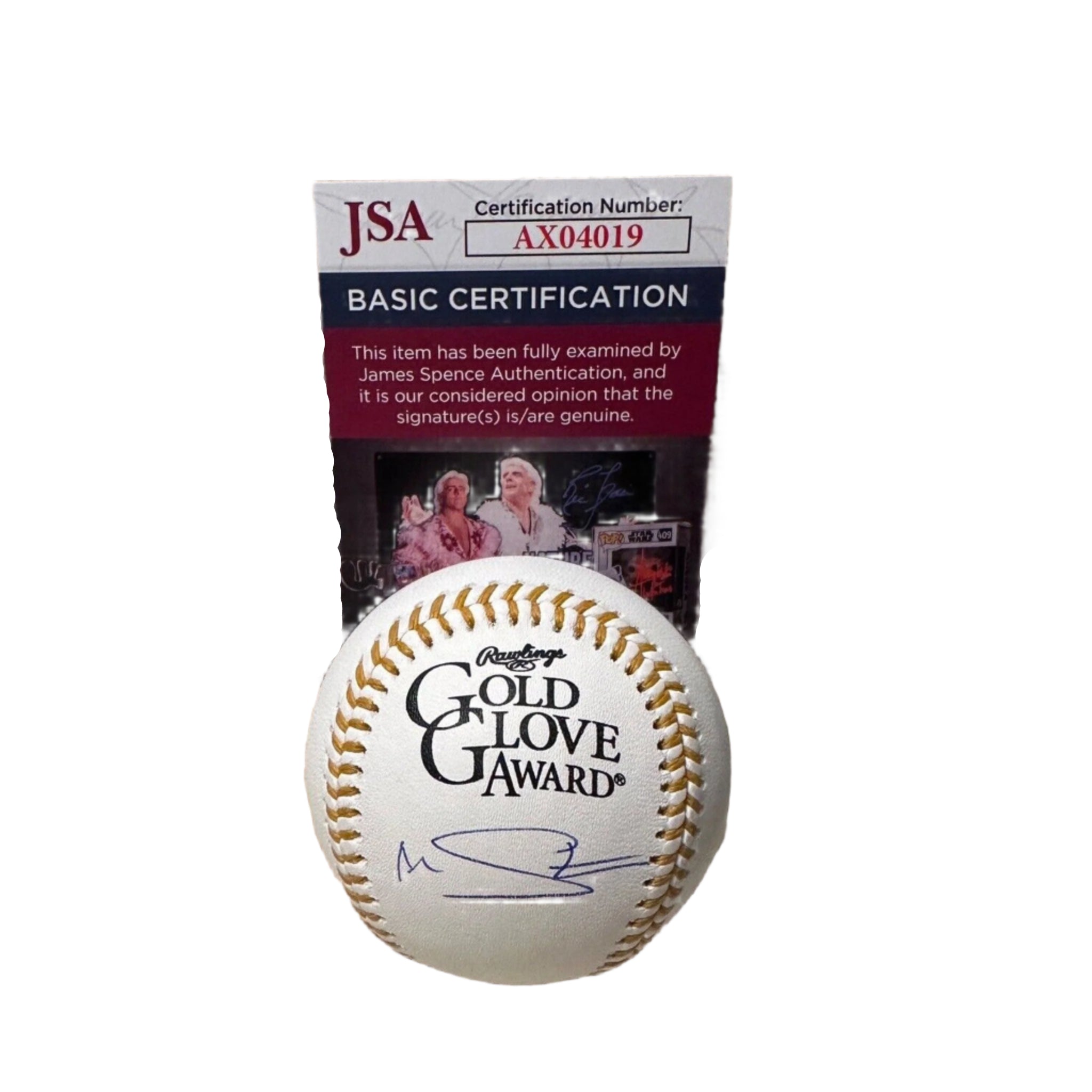 Marcus Stroman New York Yankees Signed Gold Glove Award Baseball JSA COA-Baseball-Right Off The Field