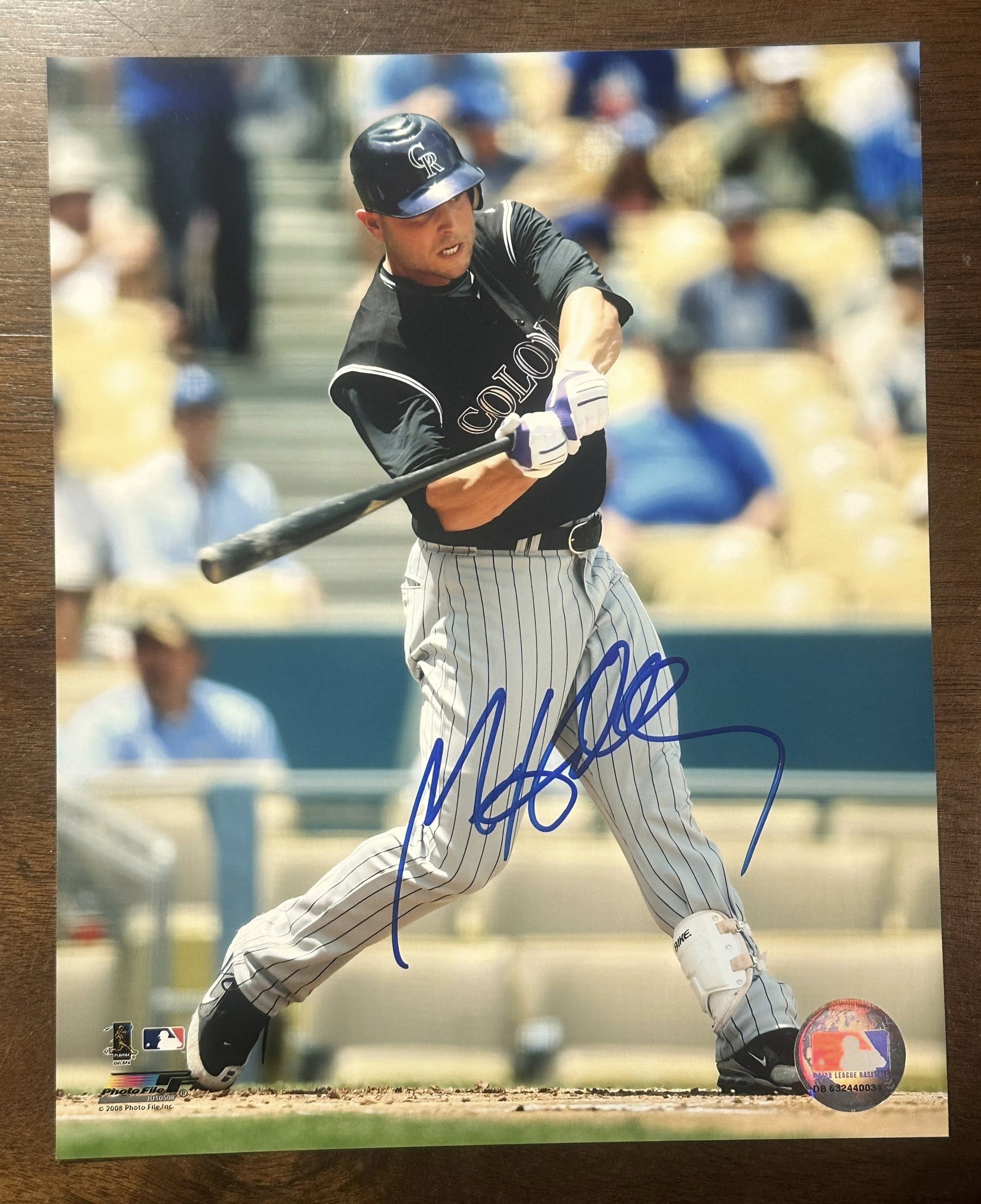 Matt Holliday Colorado Rockies Autographed 8x10 Photofile-Right Off The Field