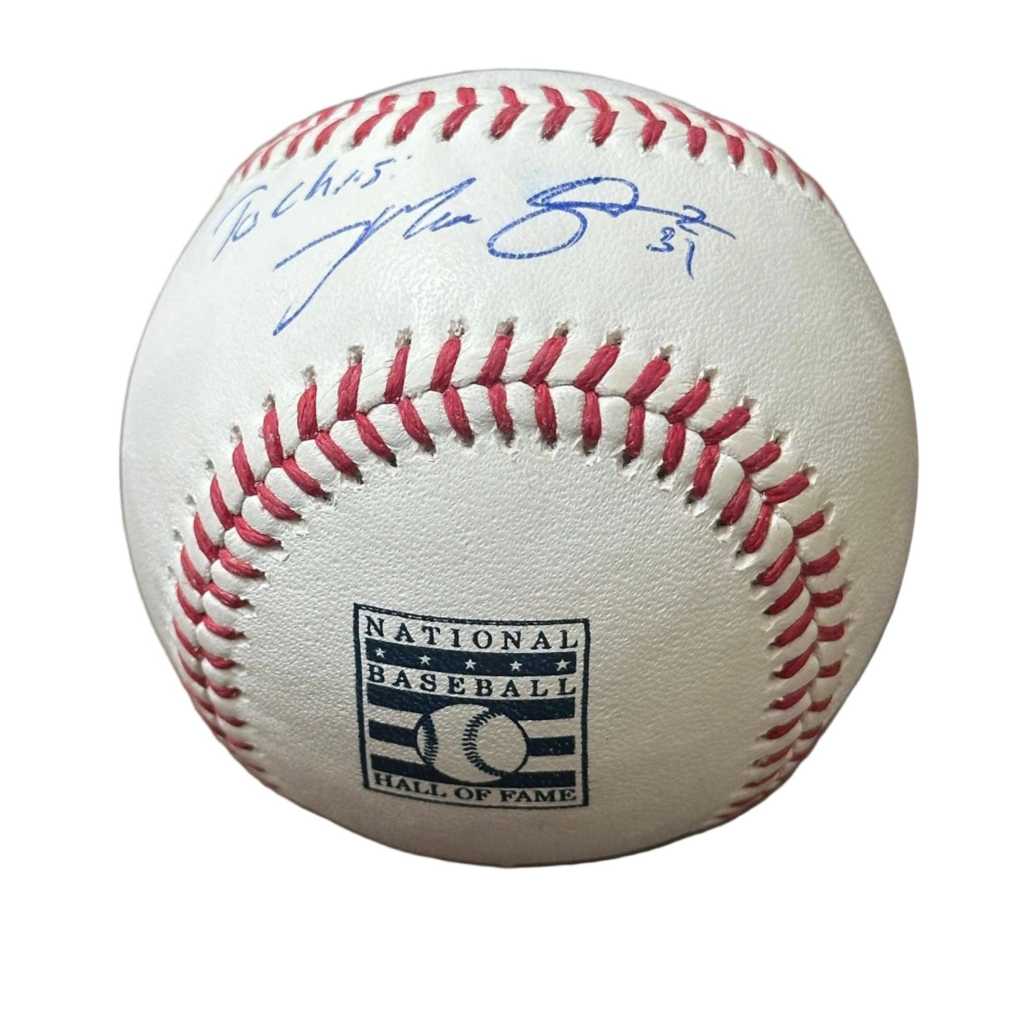 Max Scherzer Autographed Hall of Fame MLB Baseball JSA COA Personalized to Chris-Right Off The Field