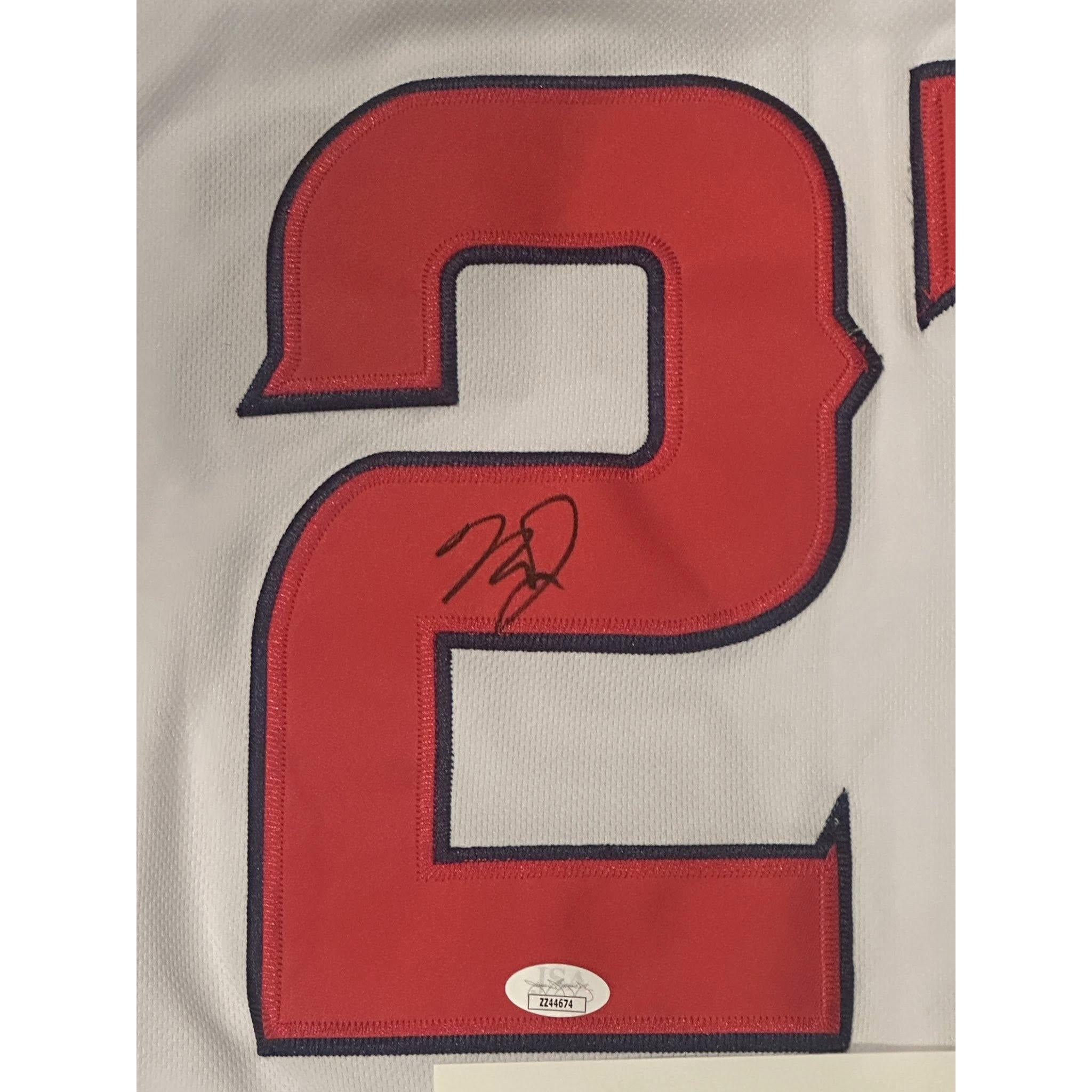 Mike Trout Autographed Los Angeles Angels Custom Jersey JSA LOA-Right Off The Field