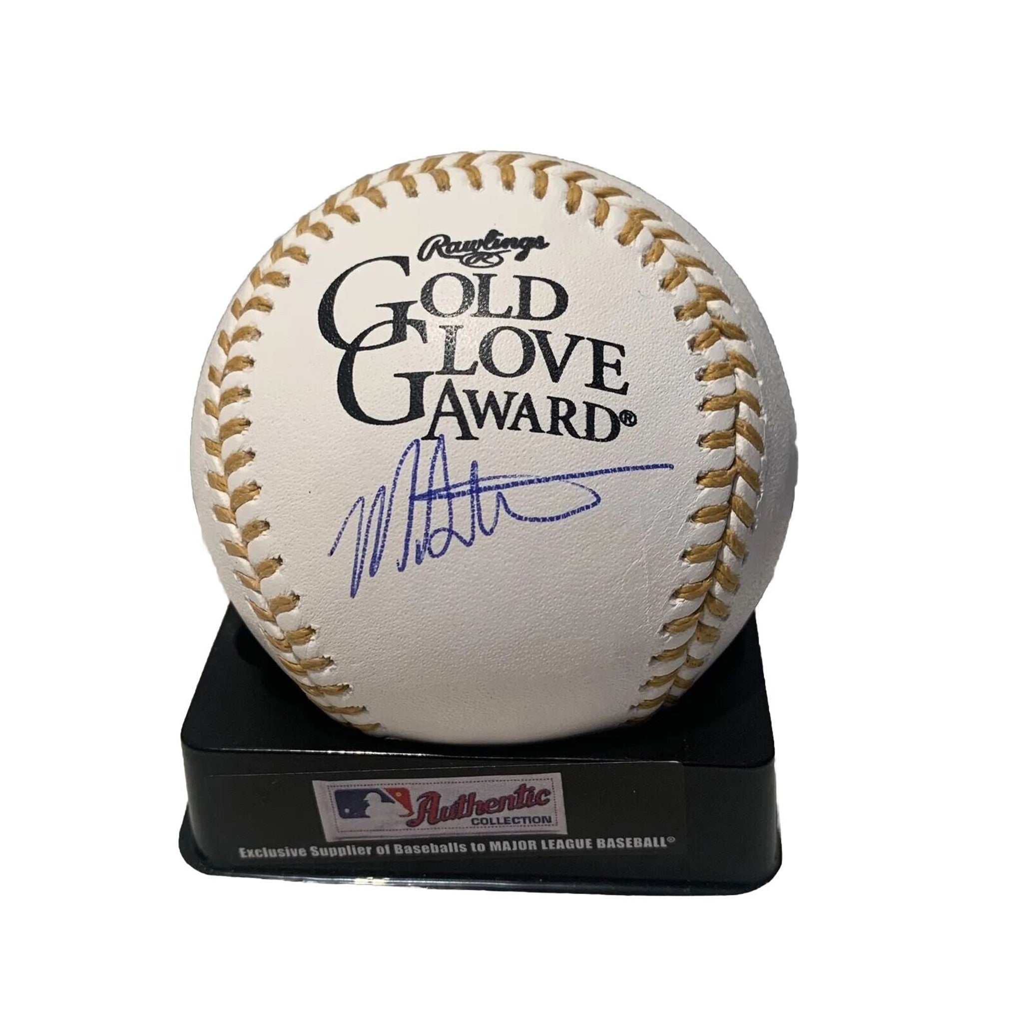 Myles Straw Cleveland Guardians Signed Official Gold Glove Award Baseball-Baseball-Right Off The Field