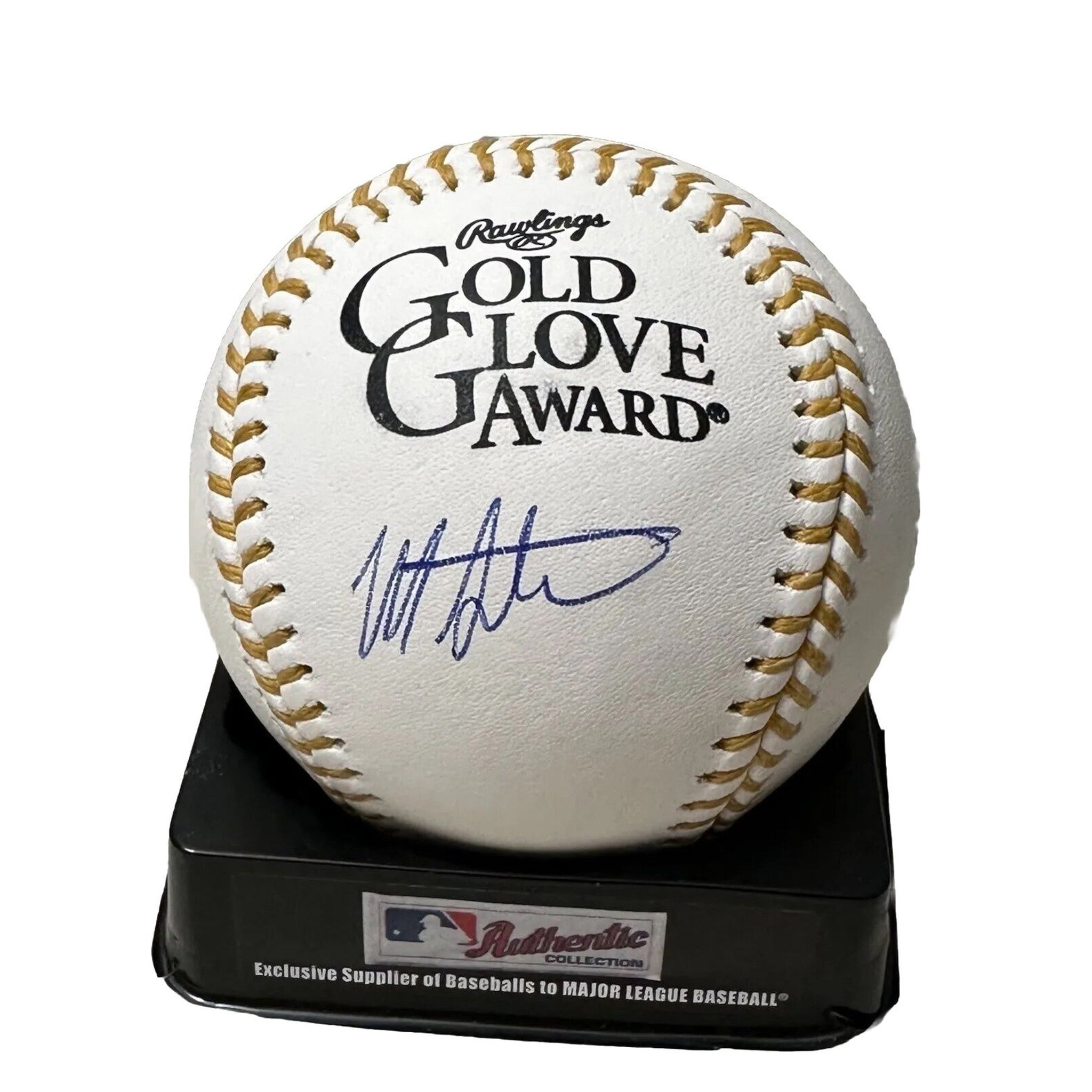 Myles Straw Cleveland Guardians Signed Official Gold Glove Award Baseball-Baseball-Right Off The Field