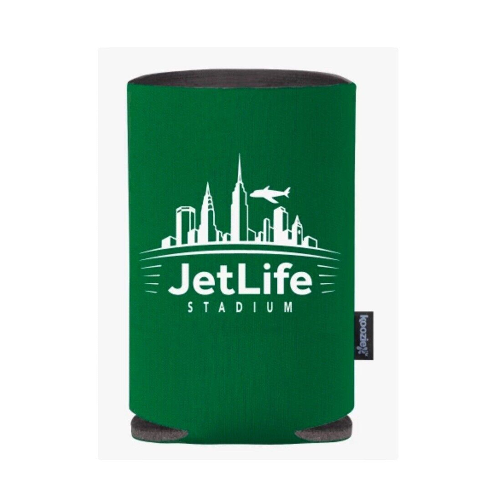 New York Jets “JetLife Stadium” Custom Koozie-Football-Right Off The Field