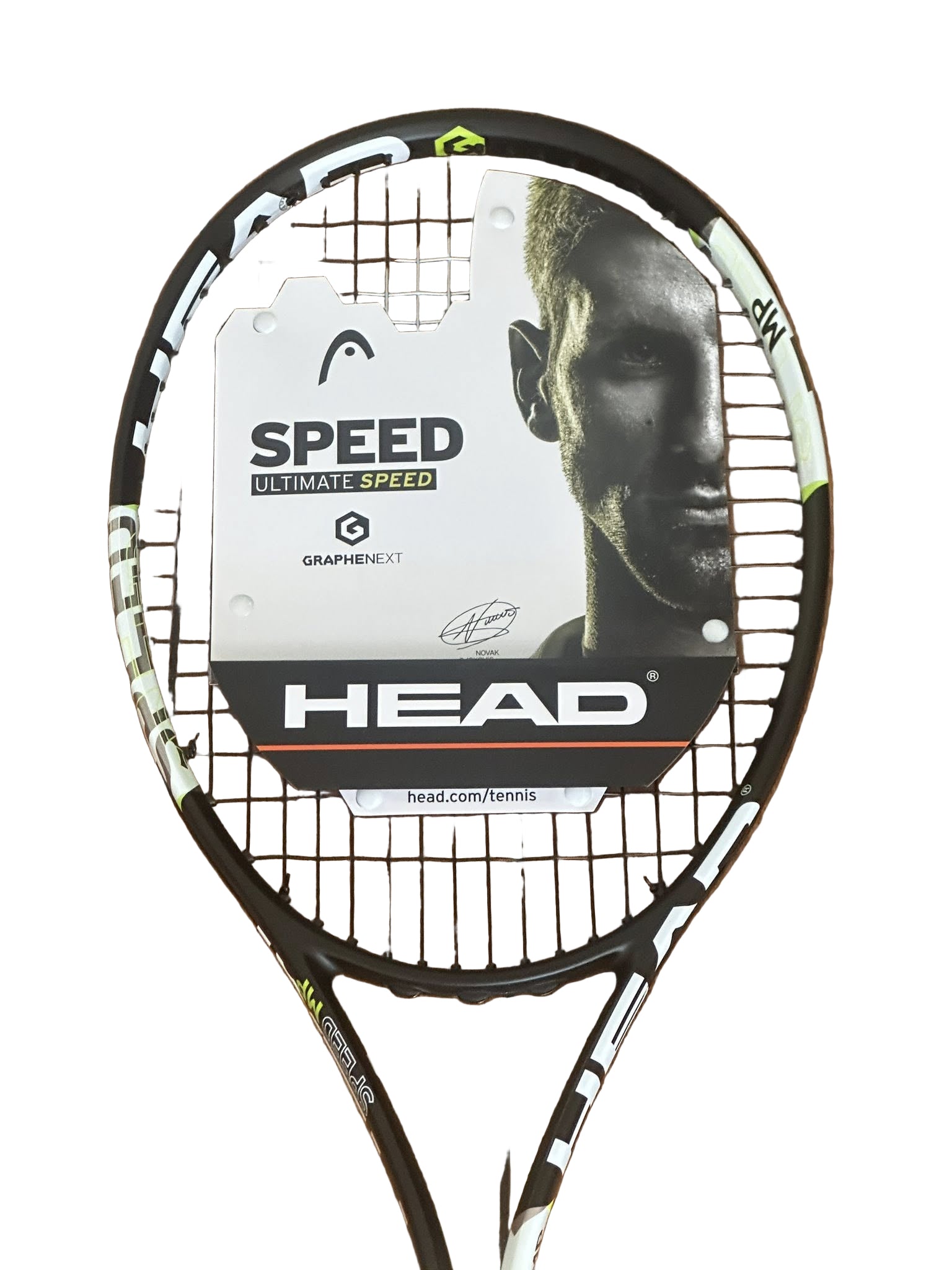 Novak Djokovic Autographed Head Speed Tennis Racket JSA COA-Right Off The Field