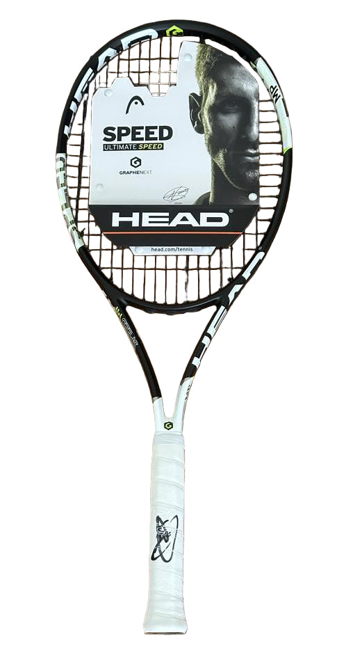 Novak Djokovic Autographed Head Speed Tennis Racket JSA COA-Right Off The Field