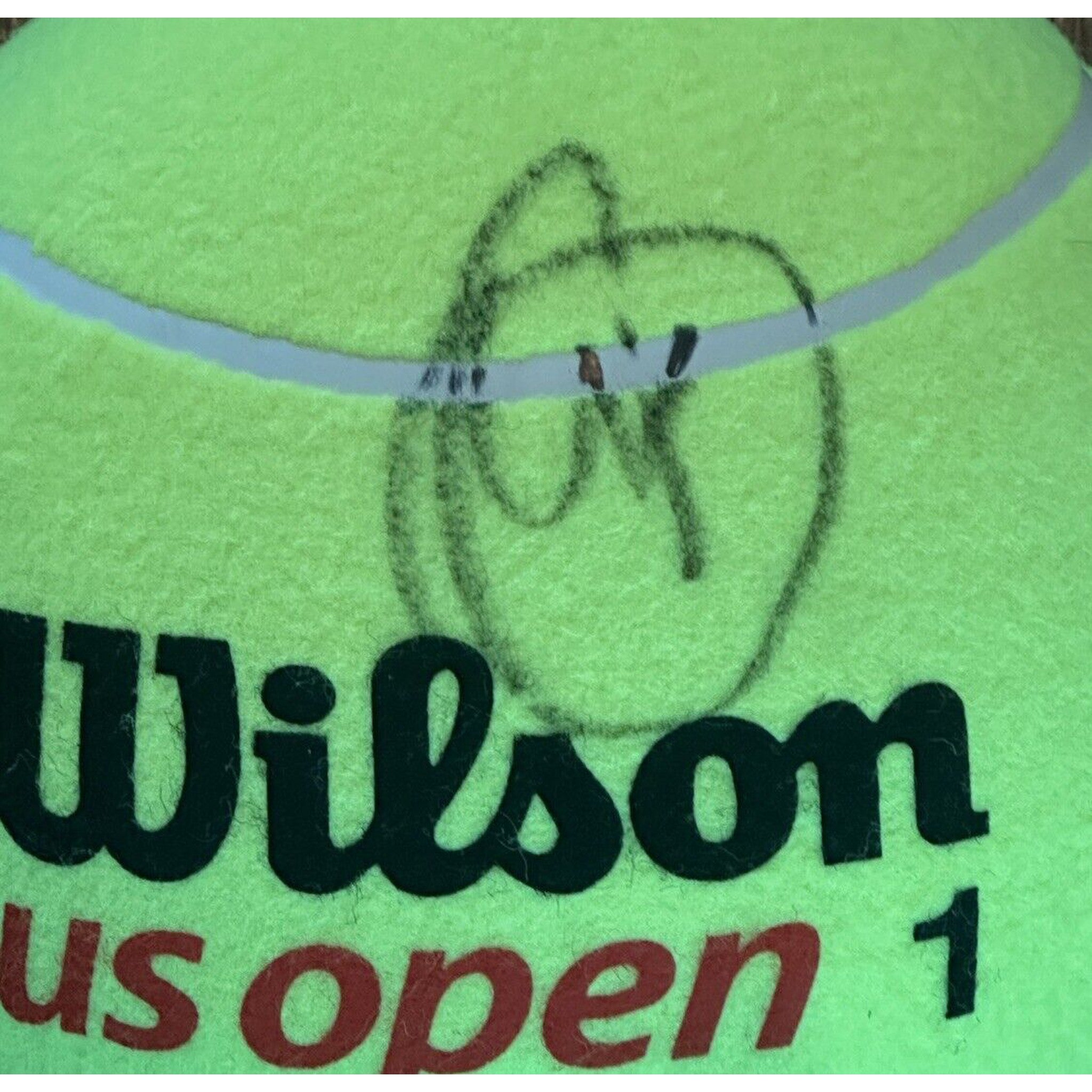Novak Djokovic Autographed Wilson US Open Jumbo 10” Tennis Ball JSA COA-Tennis-Right Off The Field