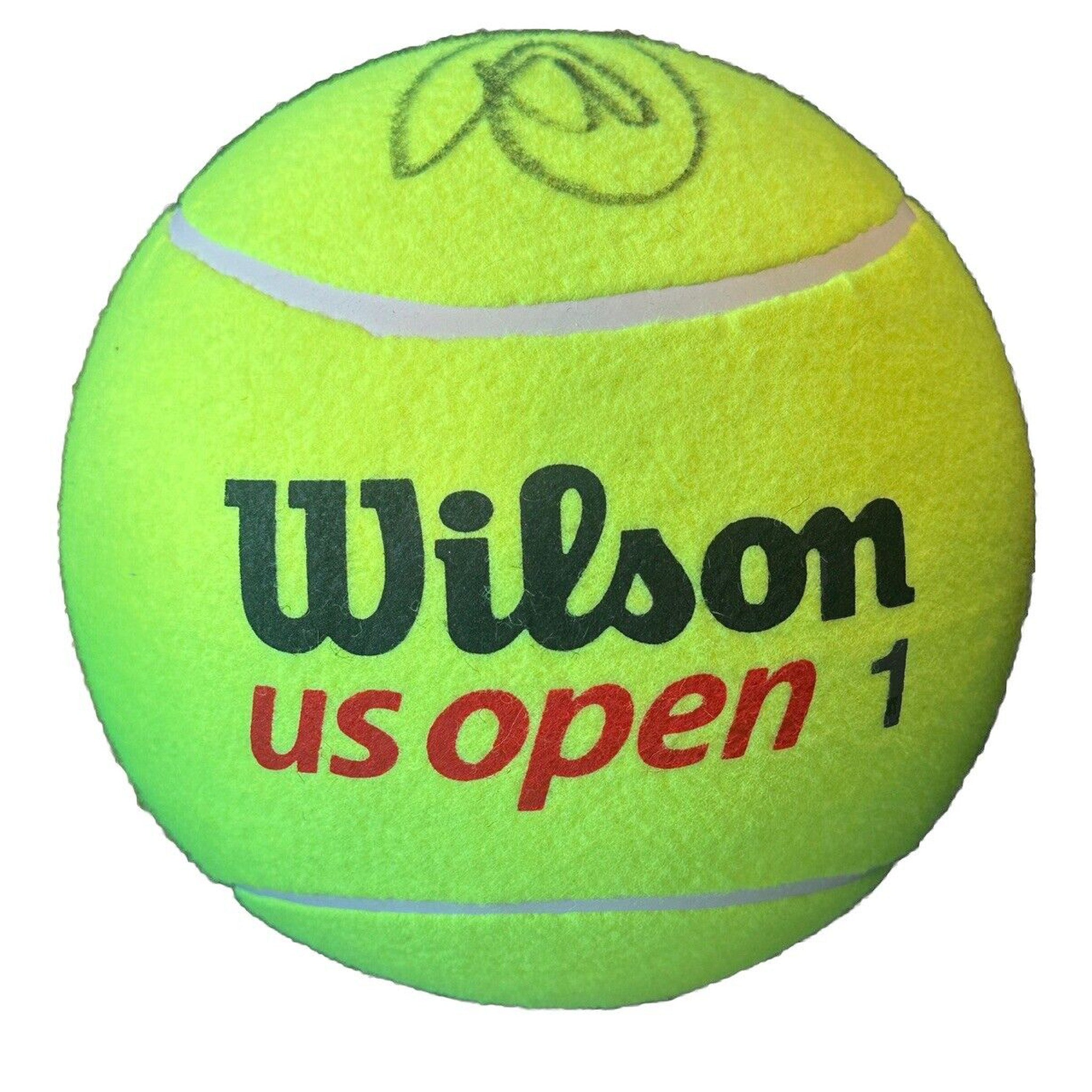 Novak Djokovic Autographed Wilson US Open Jumbo 10” Tennis Ball JSA COA-Tennis-Right Off The Field