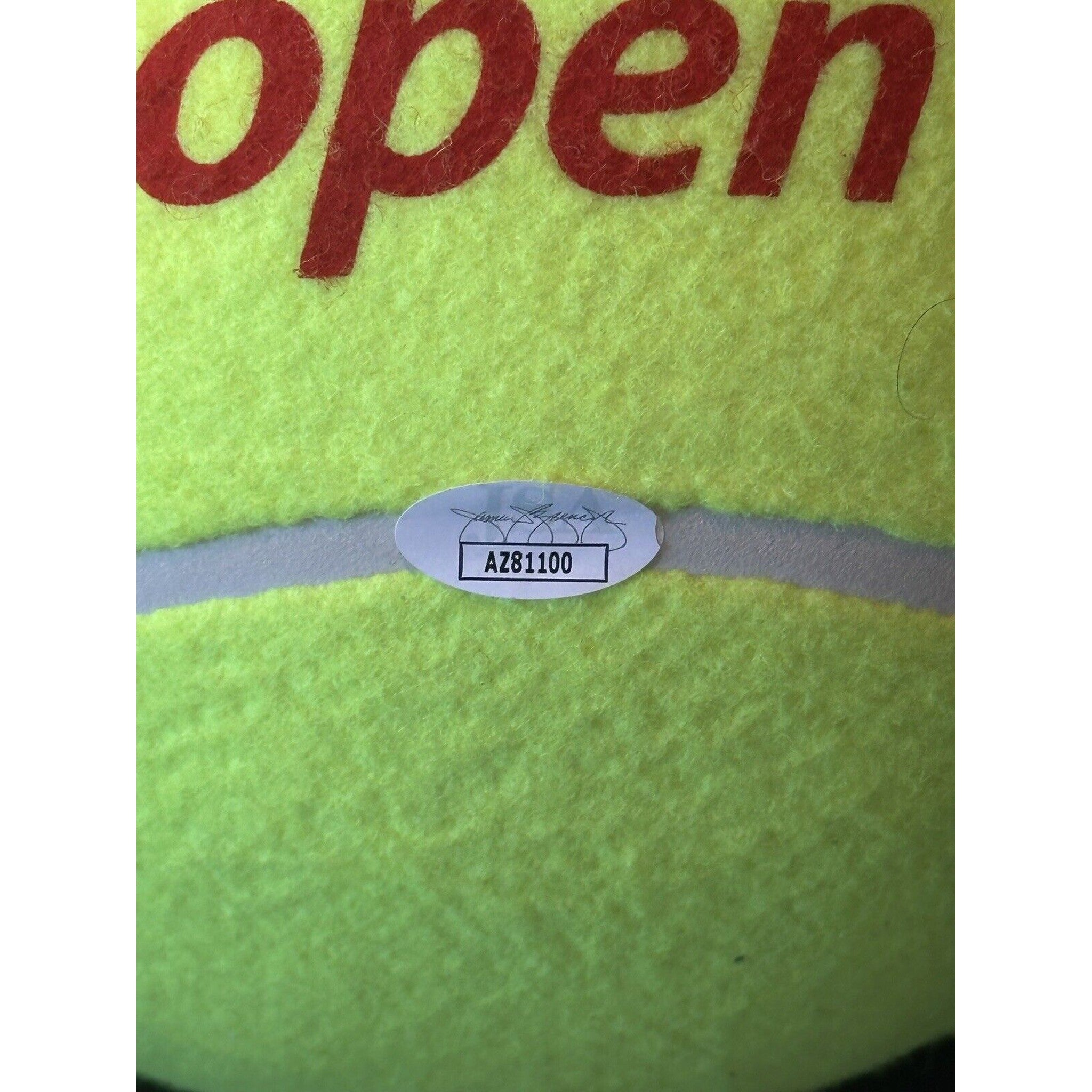 Novak Djokovic Autographed Wilson US Open Jumbo 10” Tennis Ball JSA COA-Tennis-Right Off The Field