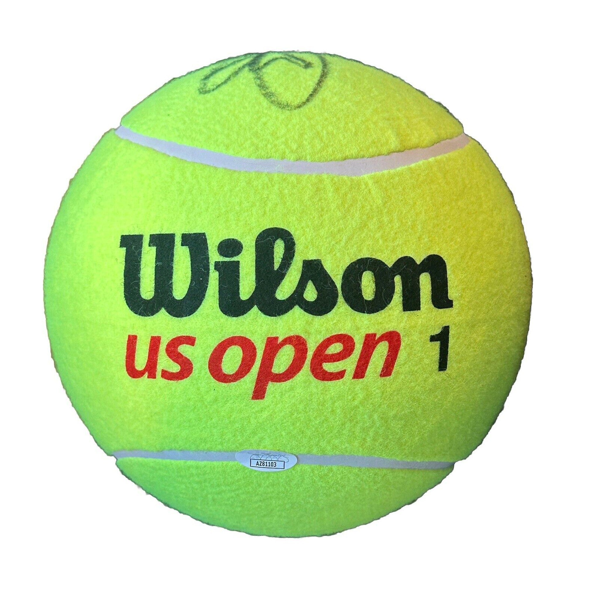 Novak Djokovic Autographed Wilson US Open Jumbo 10” Tennis Ball JSA COA-Tennis-Right Off The Field