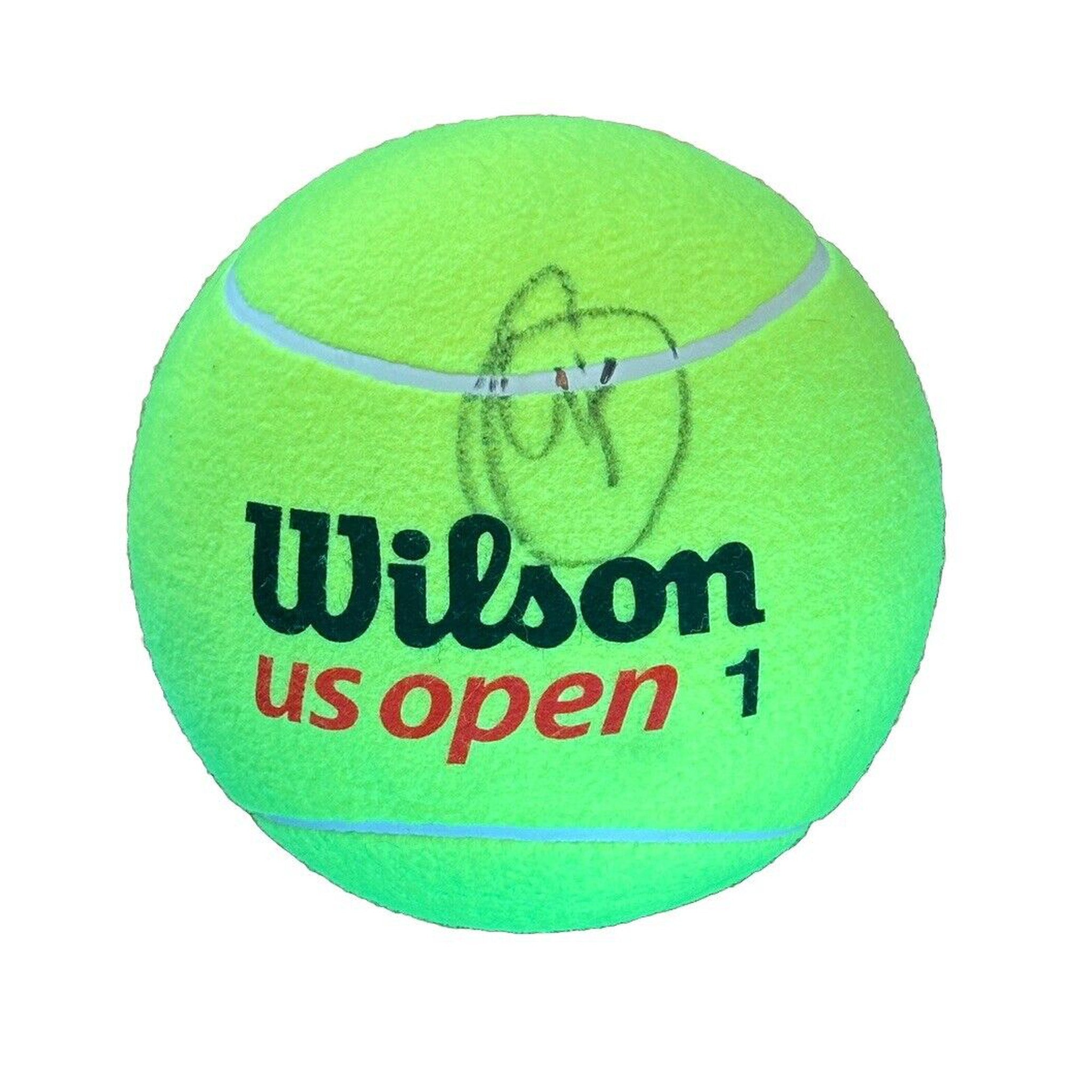 Novak Djokovic Autographed Wilson US Open Jumbo 10” Tennis Ball JSA COA-Tennis-Right Off The Field