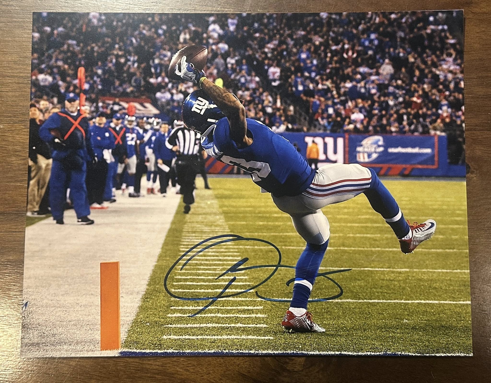 Odell Beckham Jr. Autographed "The Catch" 11x14 Photo New York Giants-Right Off The Field