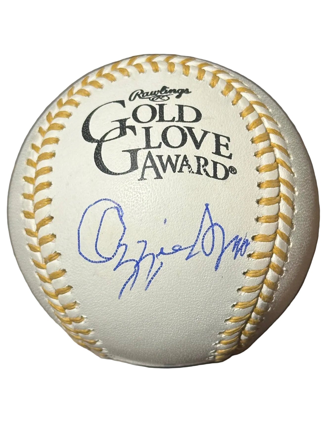 Ozzie Smith Autographed Gold Glove Award Baseball JSA COA St. Louis Cardinals-Right Off The Field
