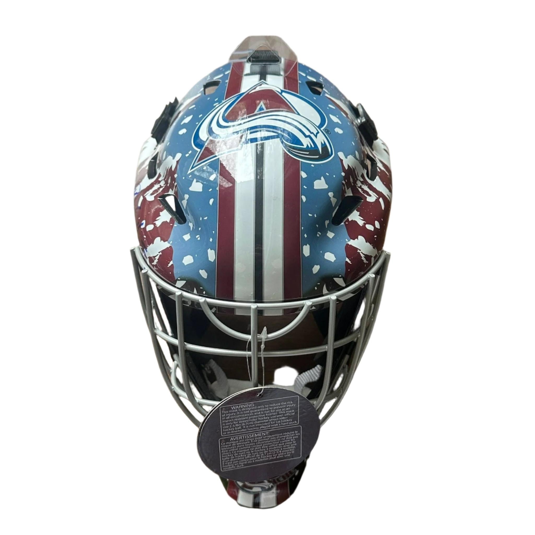 Patrick Roy Autographed Colorado Avalanche Franklin Full Size Goalie Mask JSA COA-Right Off The Field