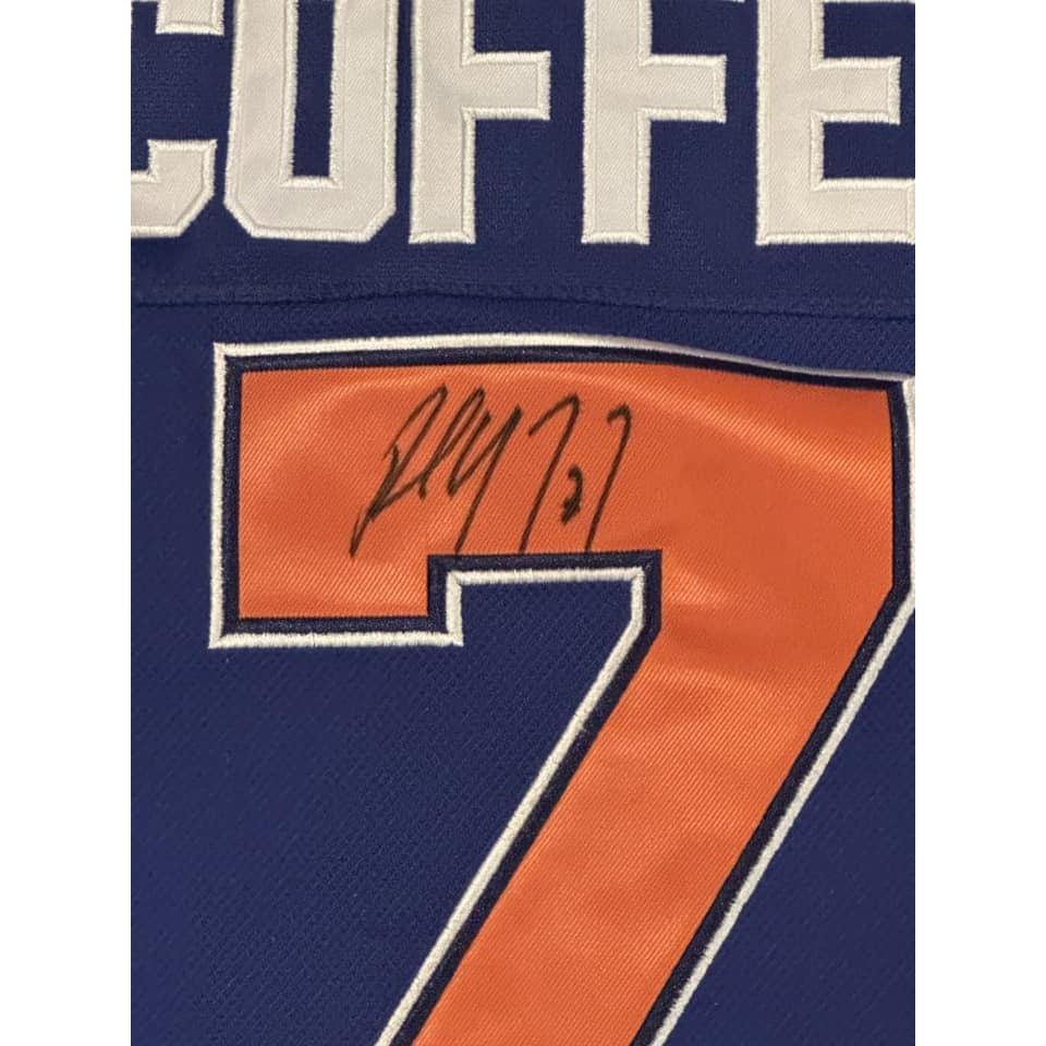Paul Coffey Autographed Edmonton Oilers Jersey JSA COA-Right Off The Field